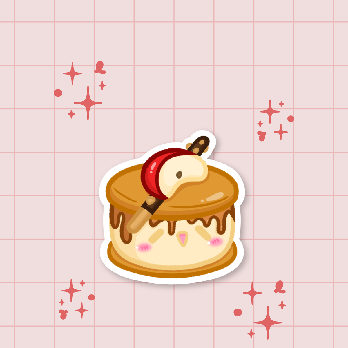 Apple Ice Cream Sandwich Die-Cut Sticker 🍎