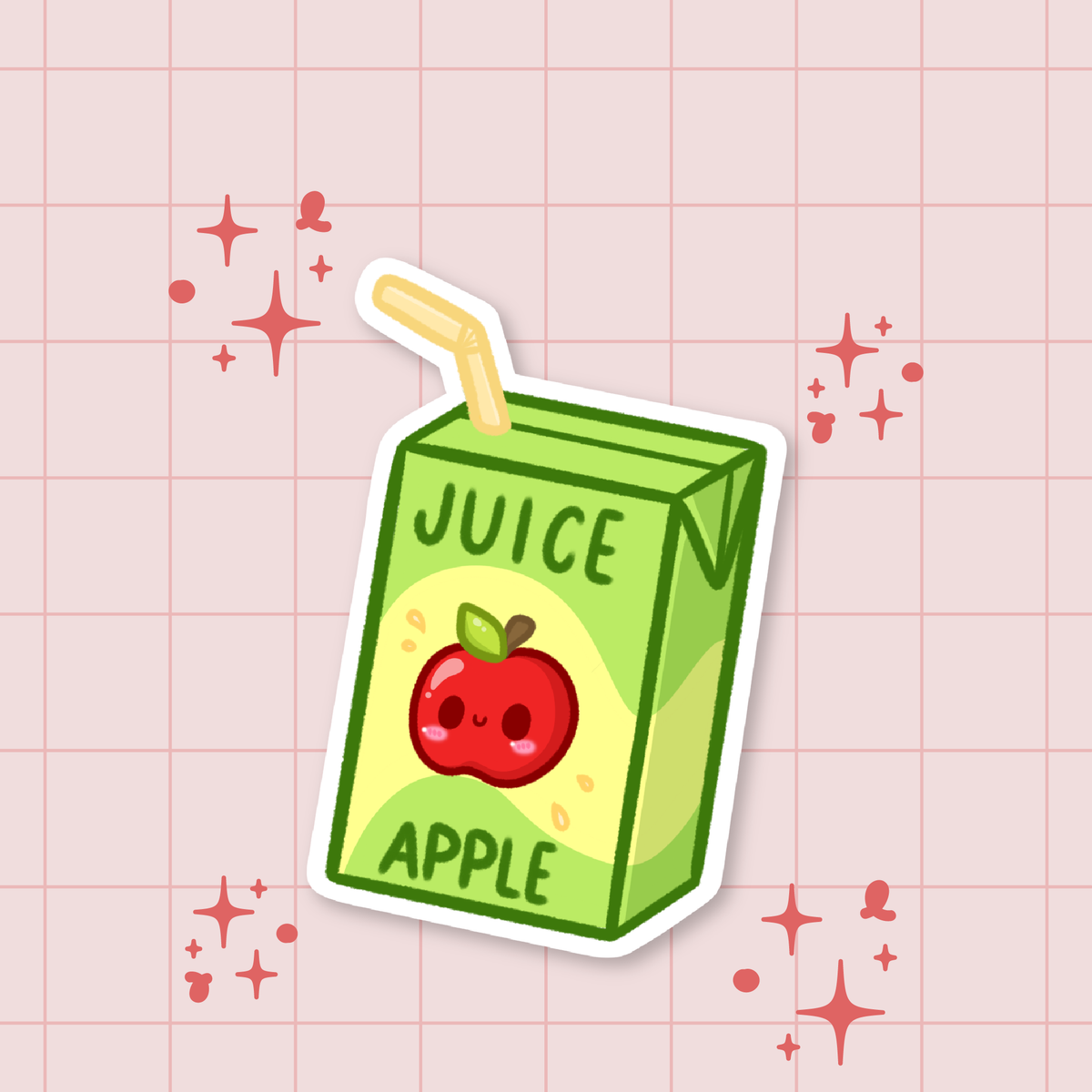 Apple Juice Box Die-Cut Sticker 🍎