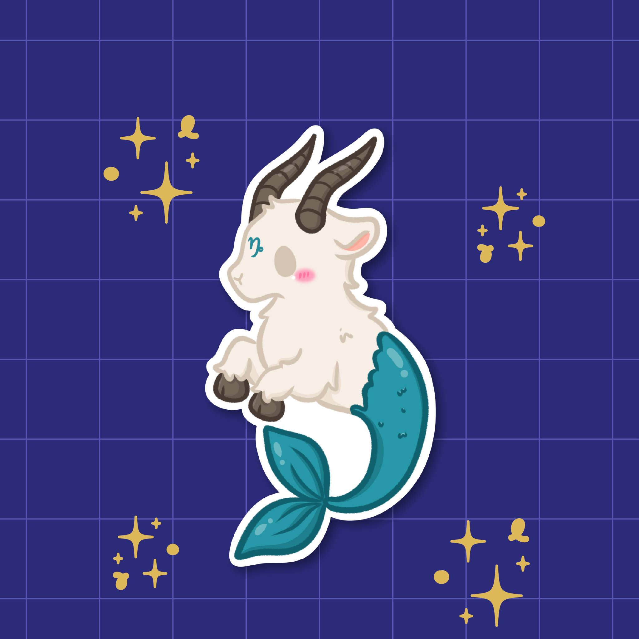 Capricorn: The Power Player | Zodiac Die-Cut Sticker ⭐️