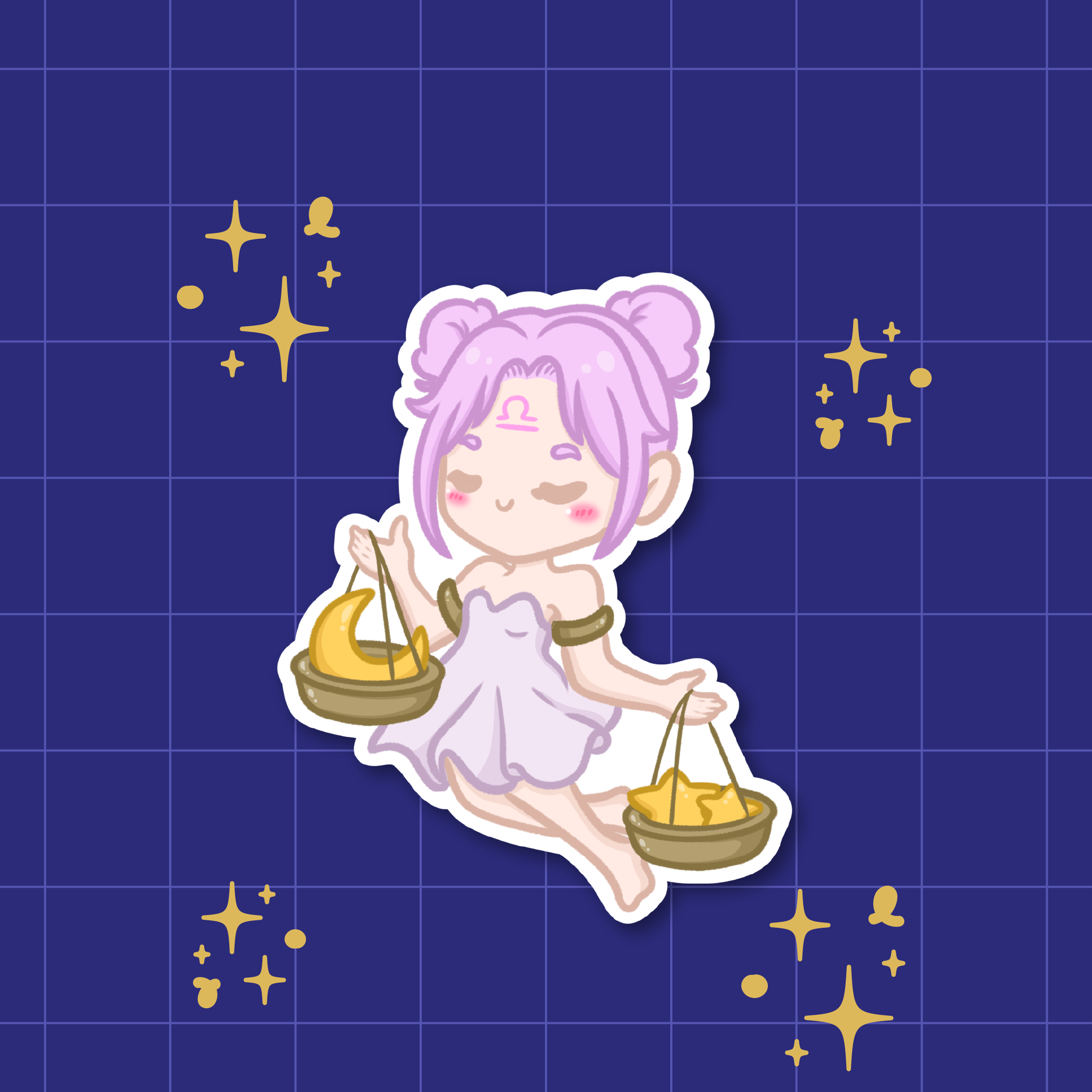 Libra: The Aesthetic Visionary | Zodiac Die-Cut Sticker ⭐️
