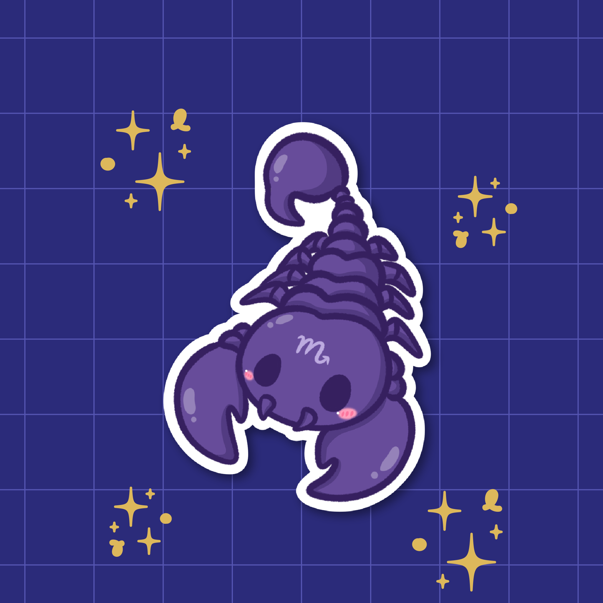 Scorpio: The Enigma | Zodiac Die-Cut Sticker ⭐️