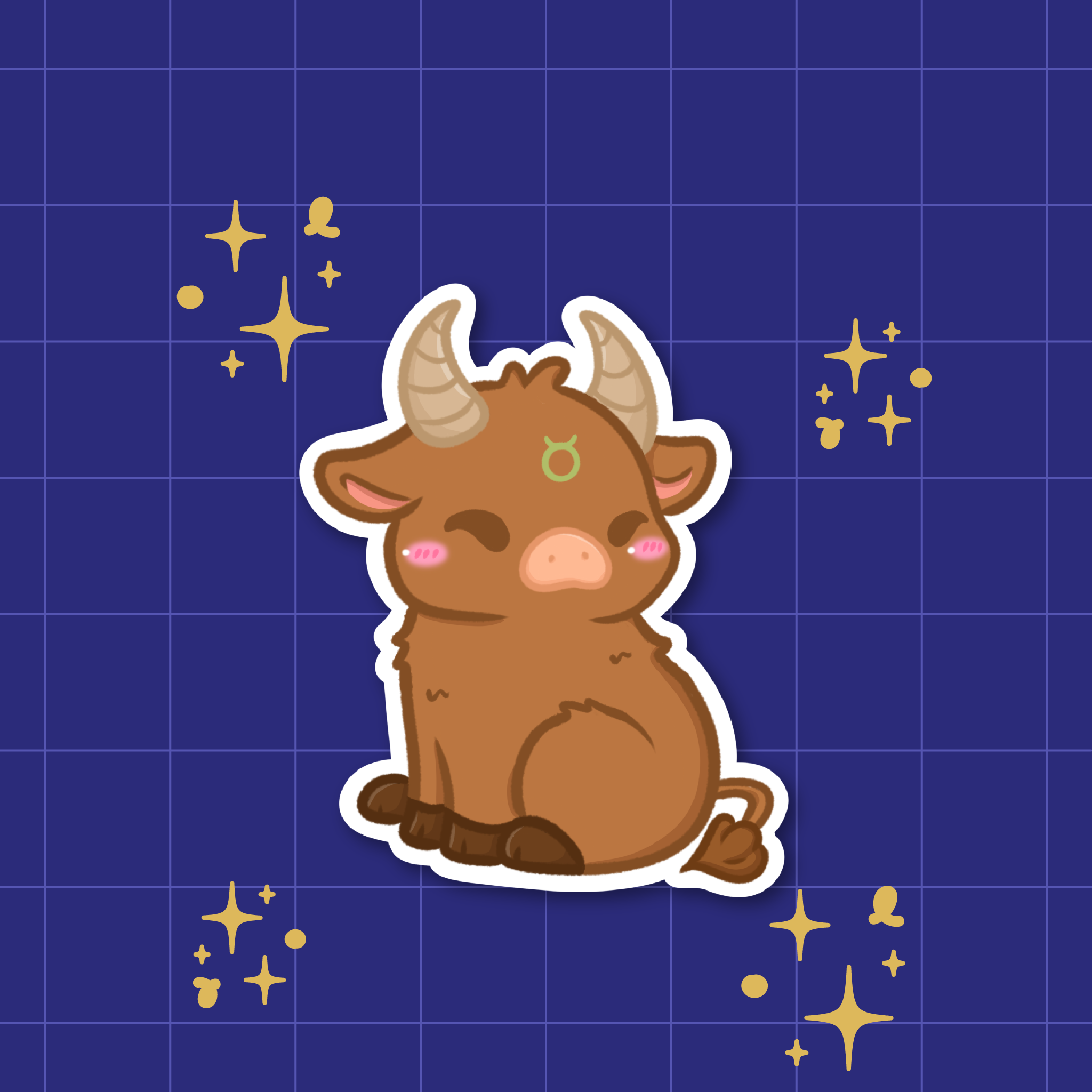 Taurus: The Anchor | Zodiac Die-Cut Sticker ⭐️