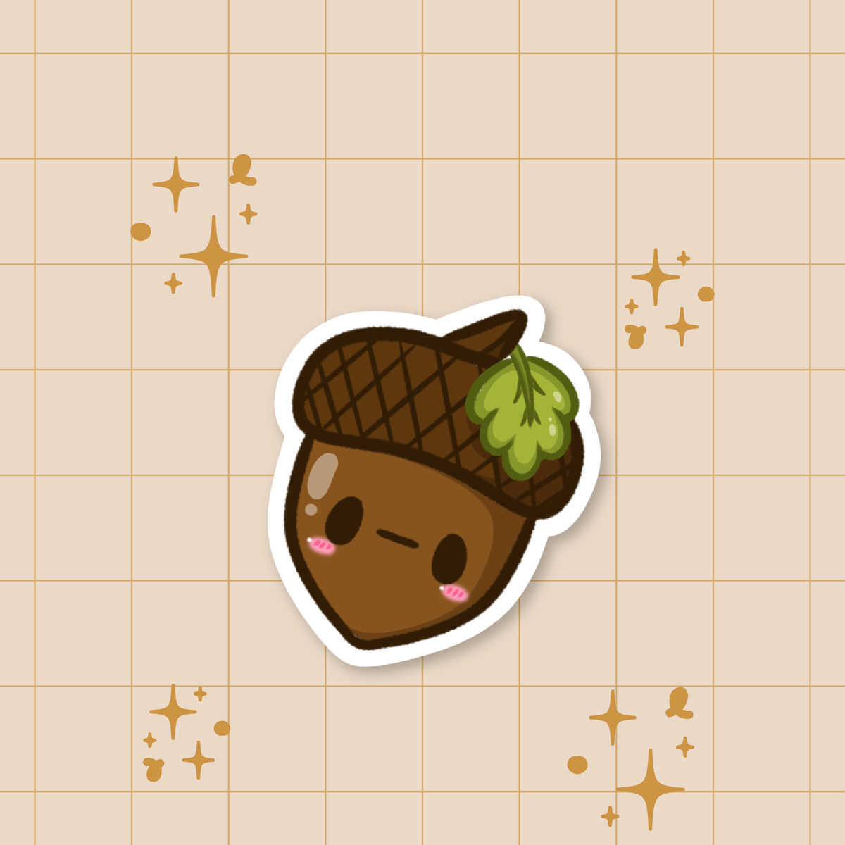 Autumn Vibes: Acorn Die-Cut Sticker 🍂