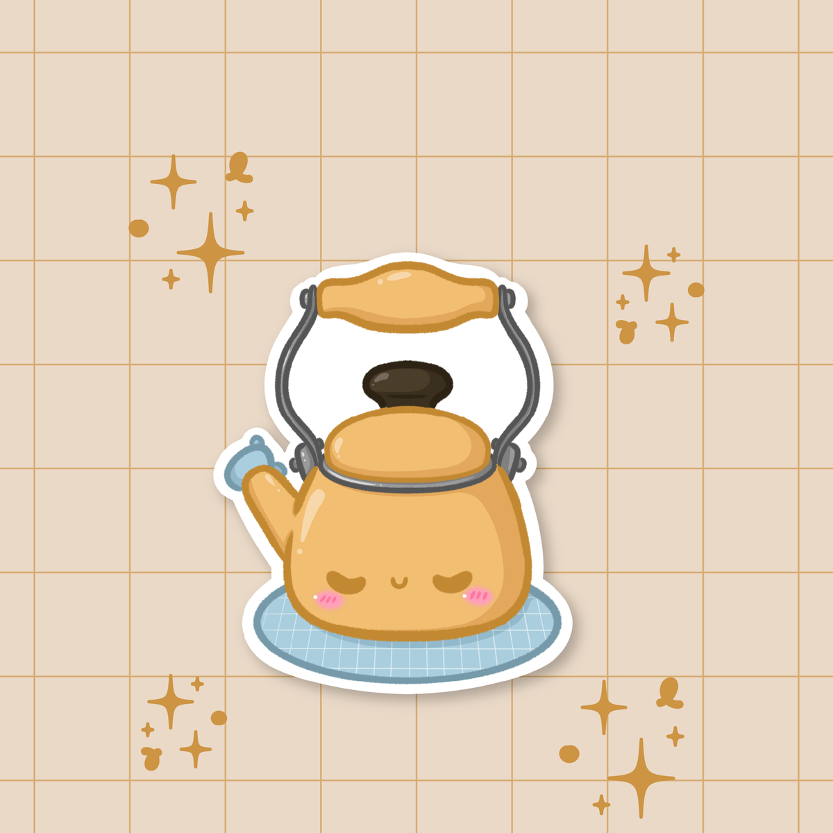 Autumn Vibes: Fall Kettle Die-Cut Sticker 🍂