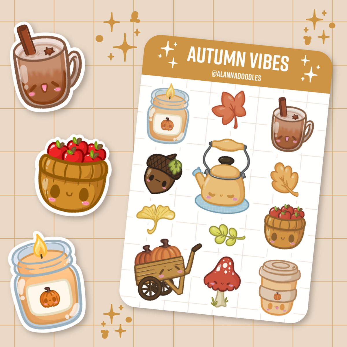 Autumn Vibes Sticker Sheet 🍂