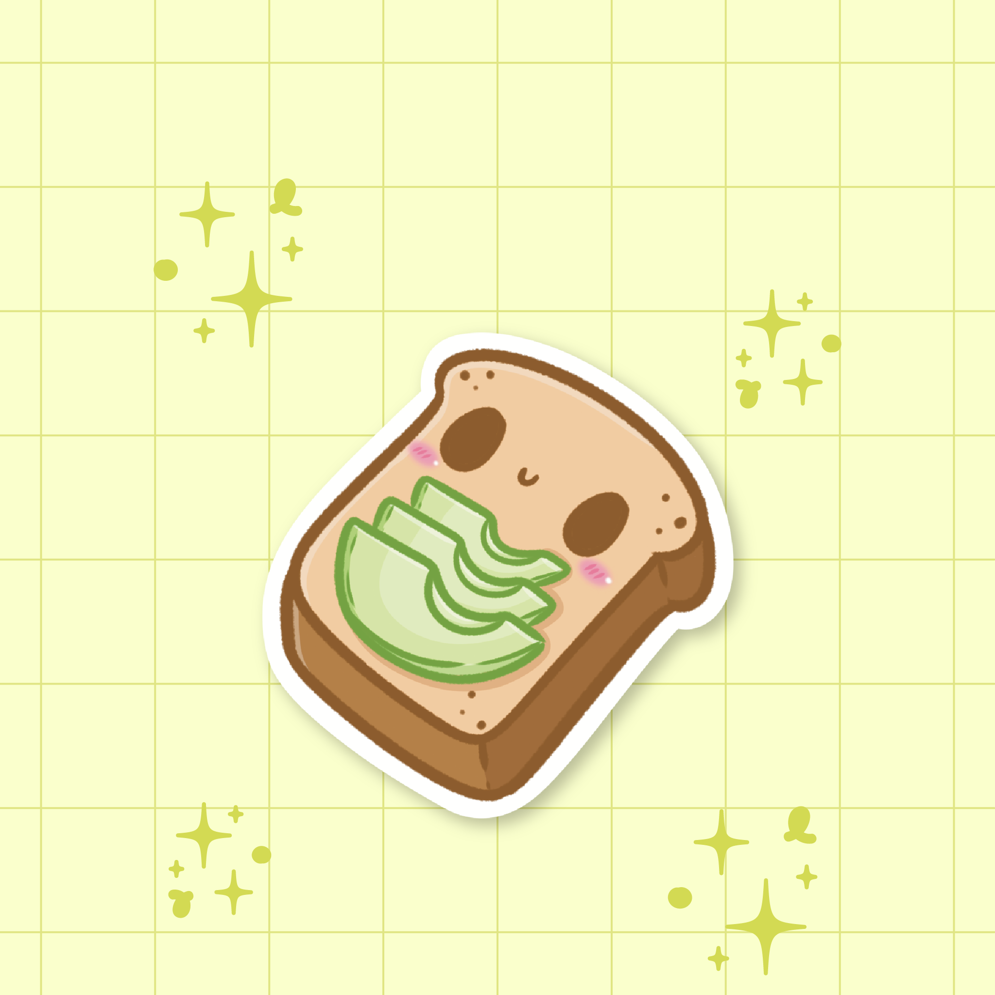 Avocado Toast Die-Cut Sticker 🍳