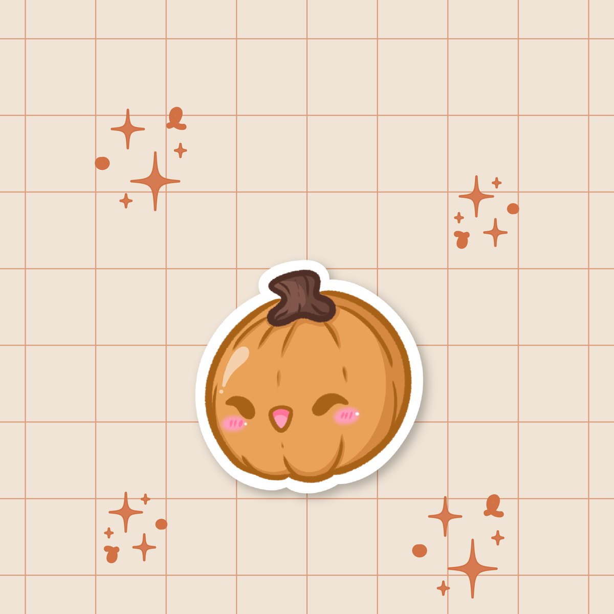 Pumpkin Buddies: Baby Bear Pumpkin Die-Cut Sticker 🎃