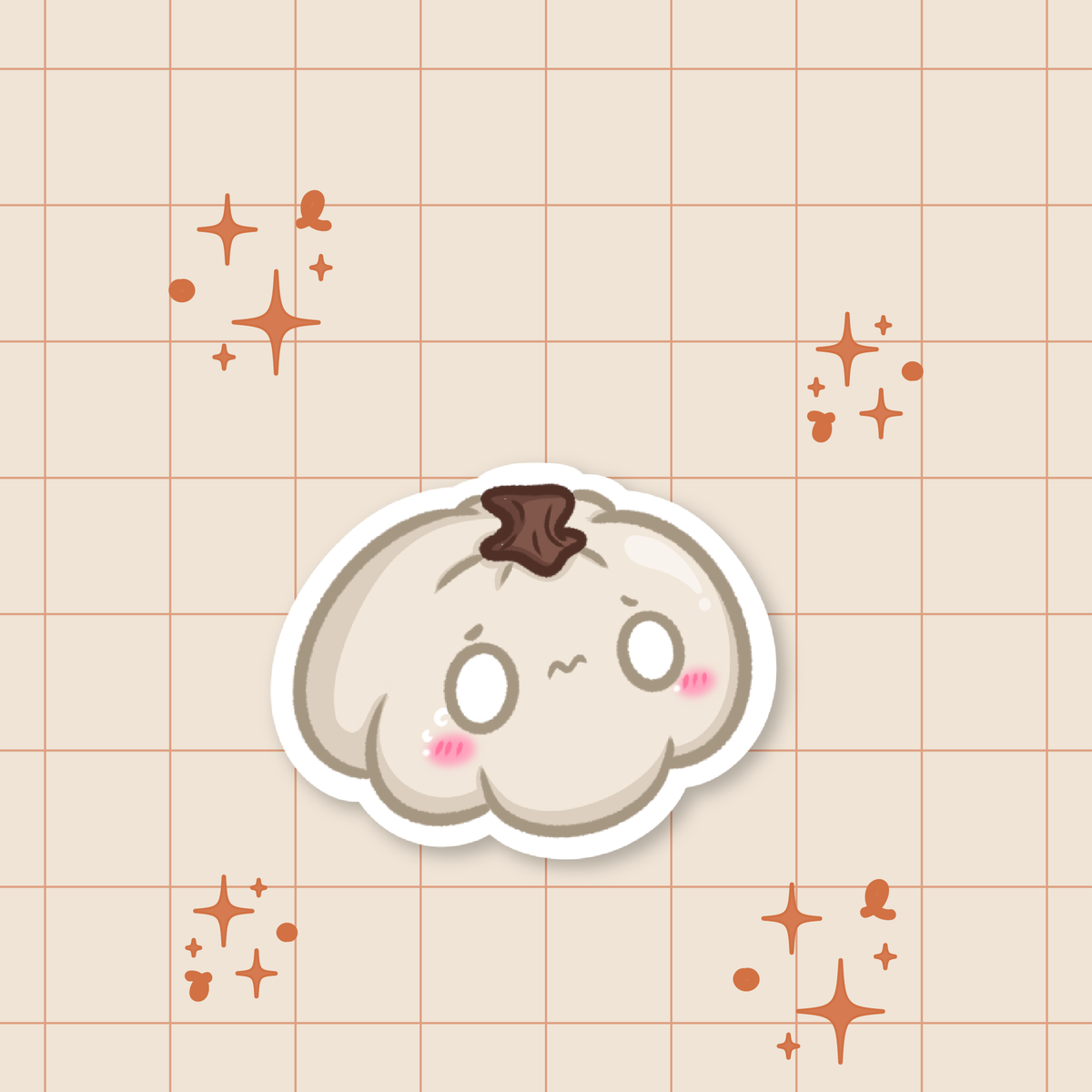 Pumpkin Buddies: Baby Boo Pumpkin Die-Cut Sticker 🎃