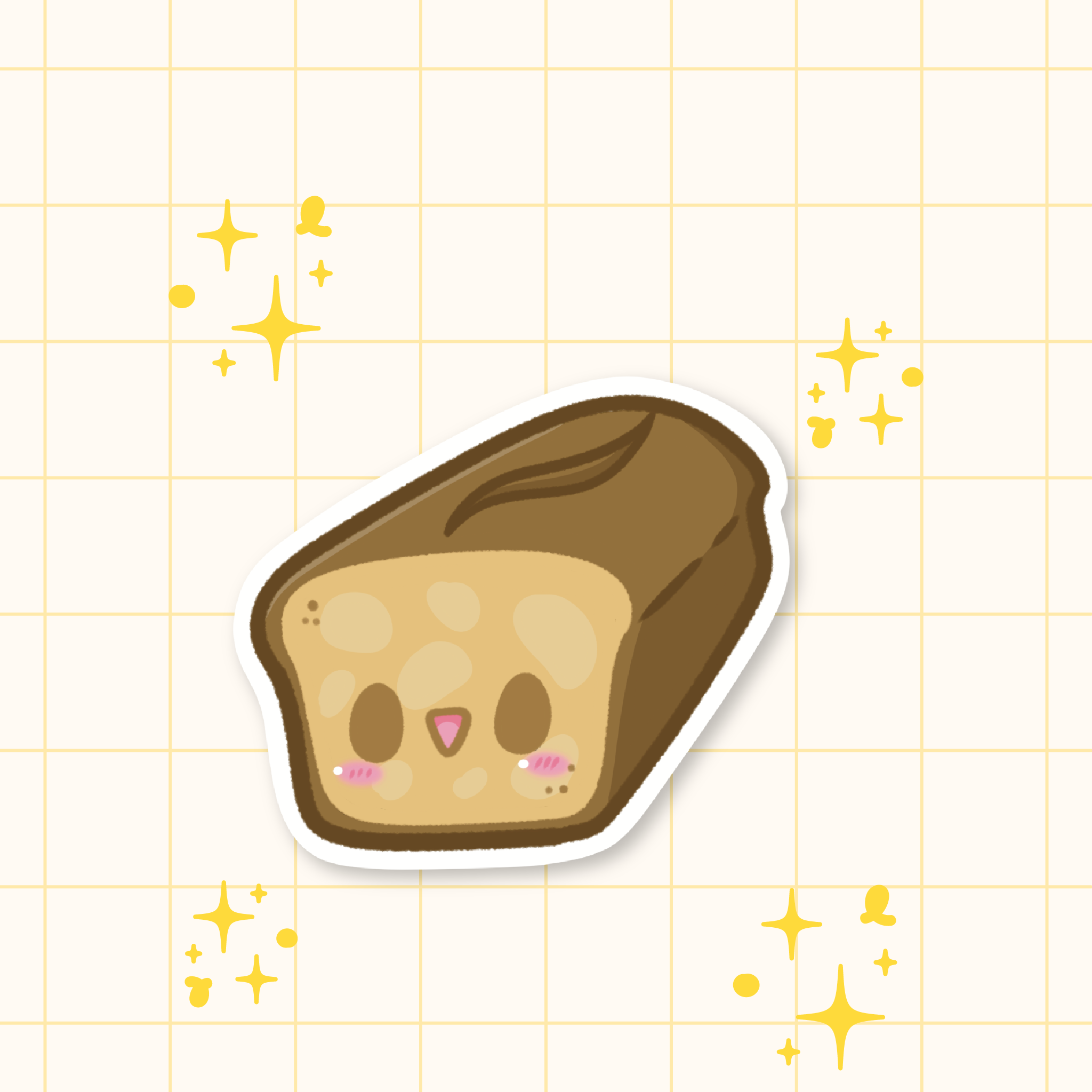 Banana Bread Die-Cut Sticker 🍌