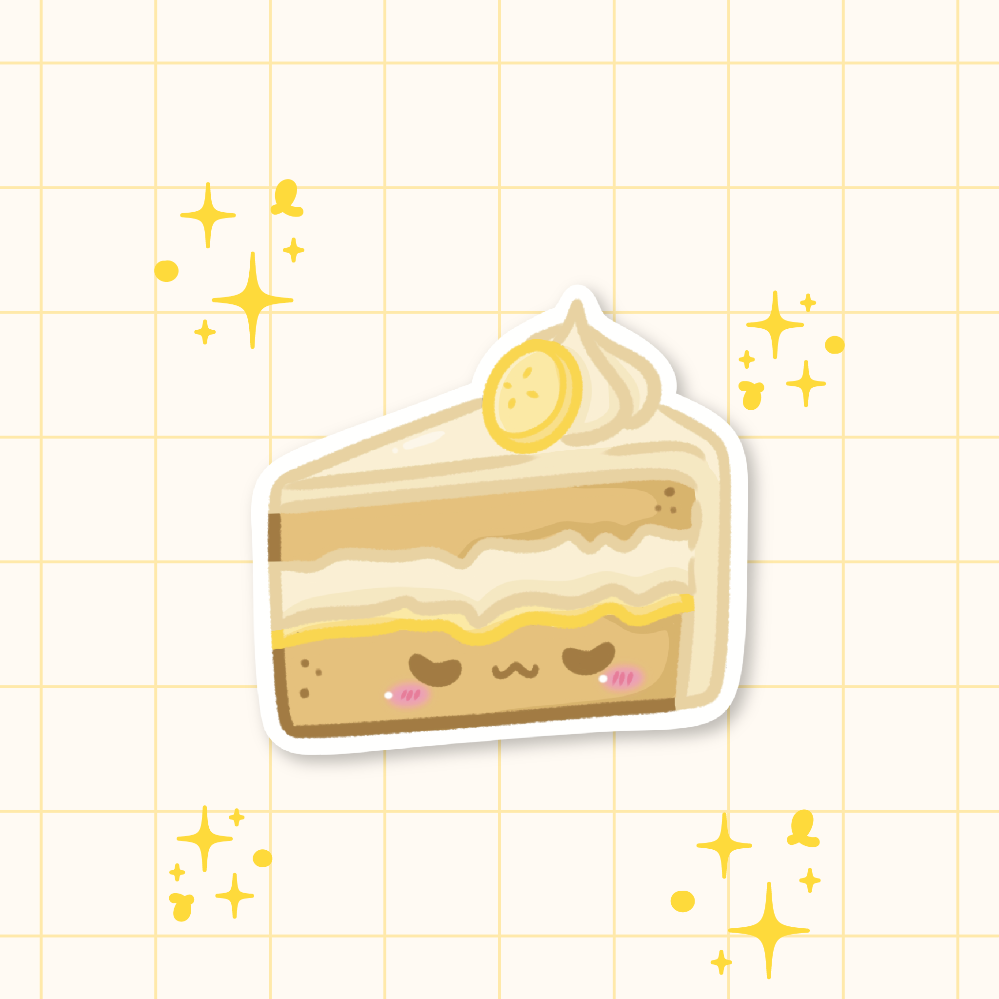 Banana Cake Die-Cut Sticker 🍌