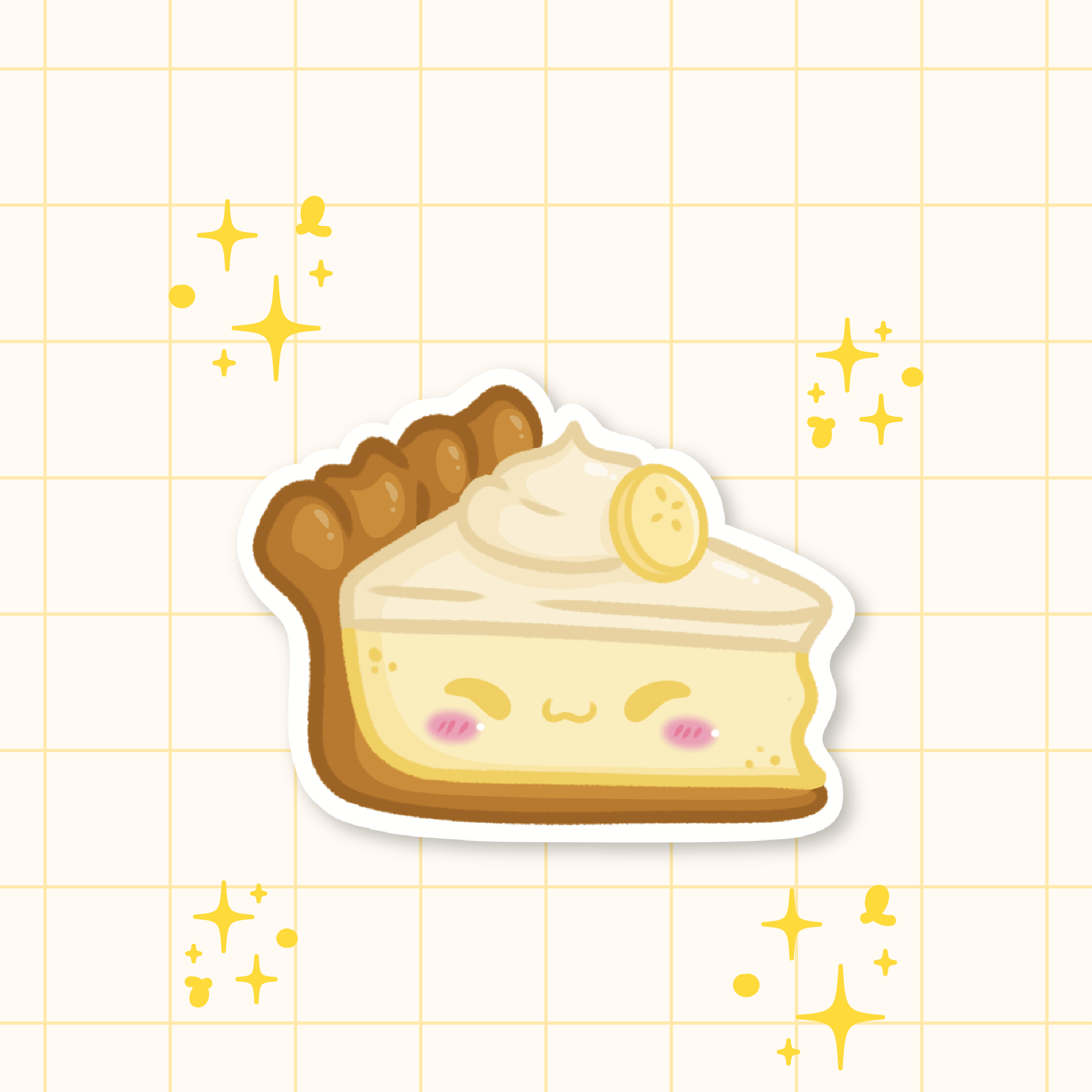 Banana Cream Pie Die-Cut Sticker 🍌