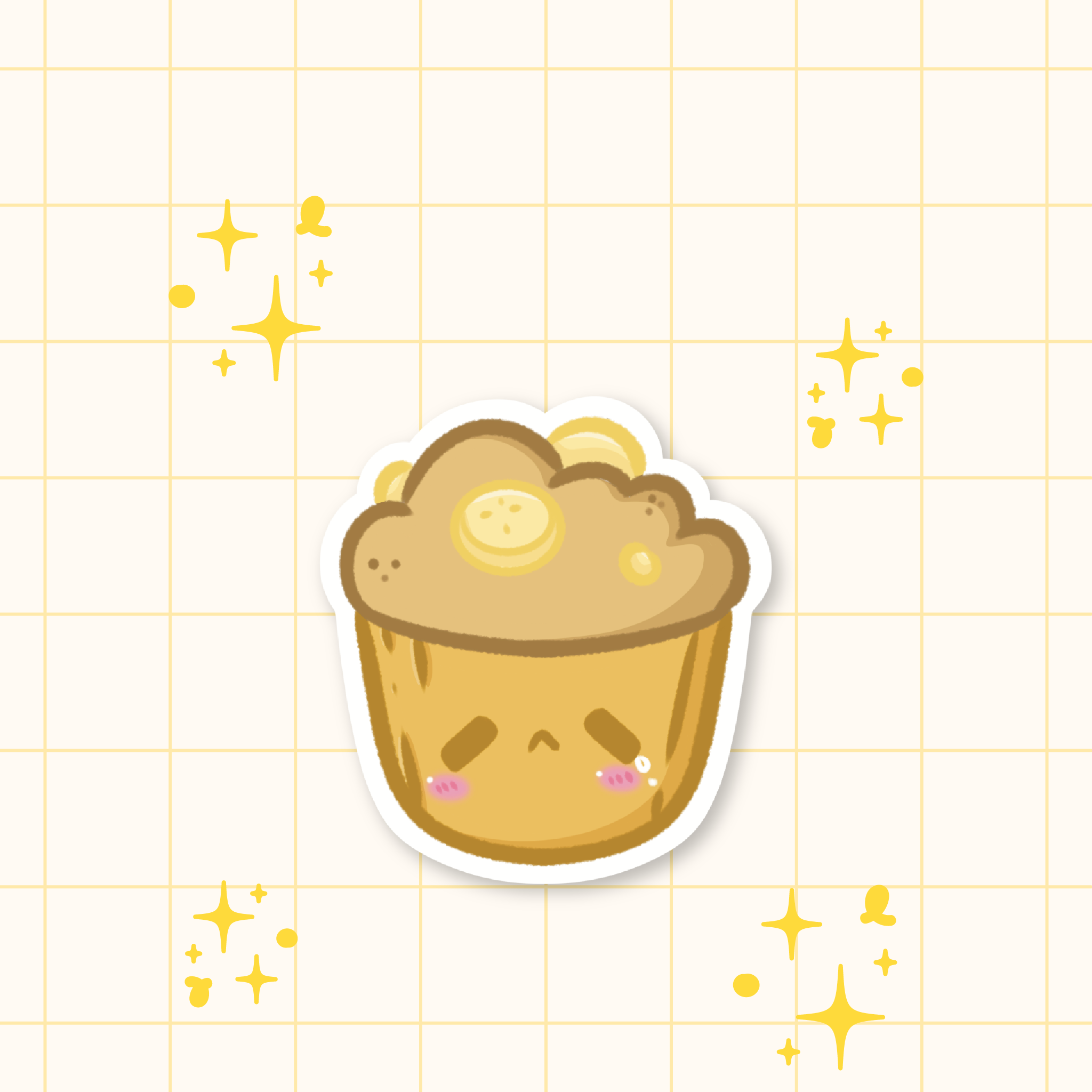 Banana Muffin Die-Cut Sticker 🍌