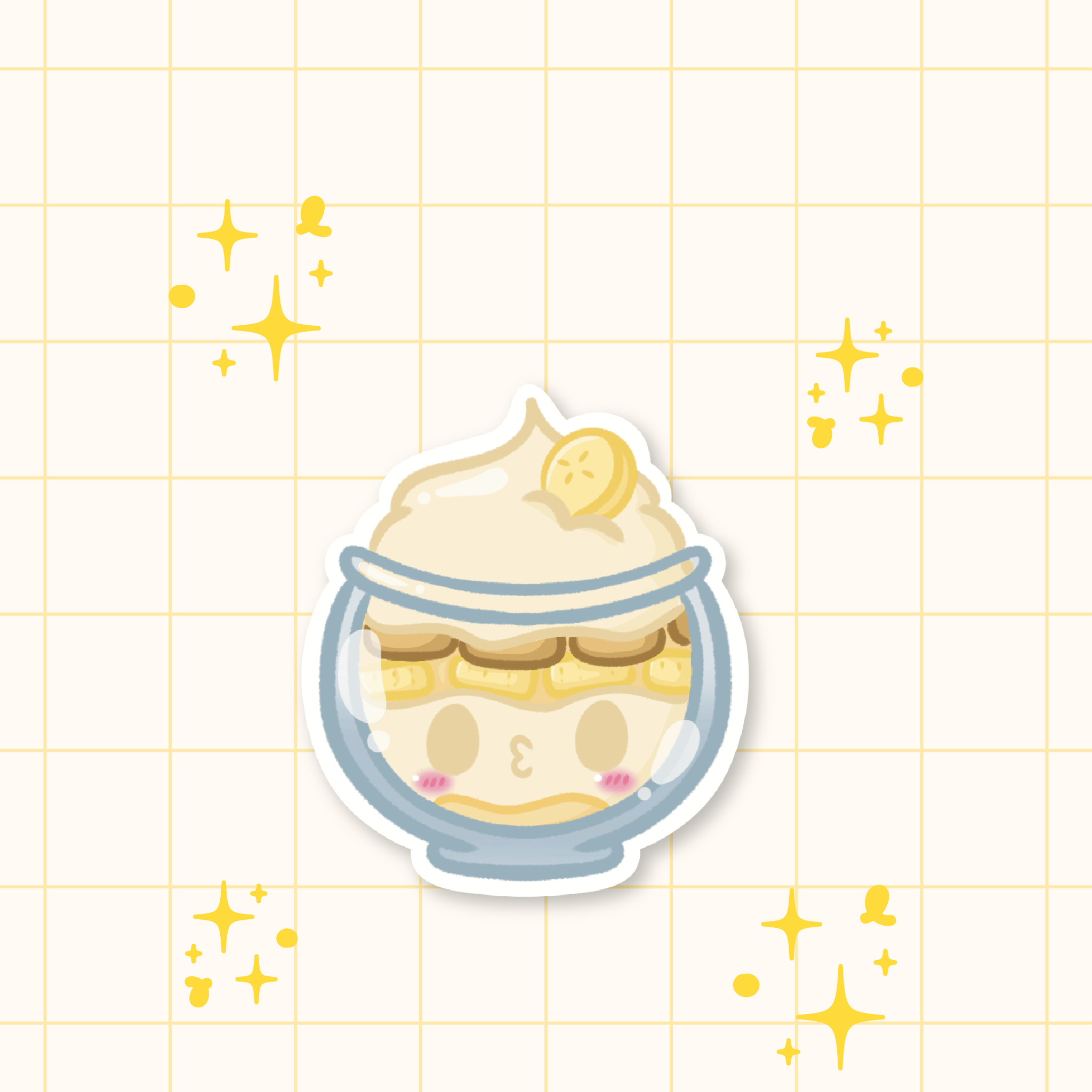 Banana Pudding Die-Cut Sticker 🍌