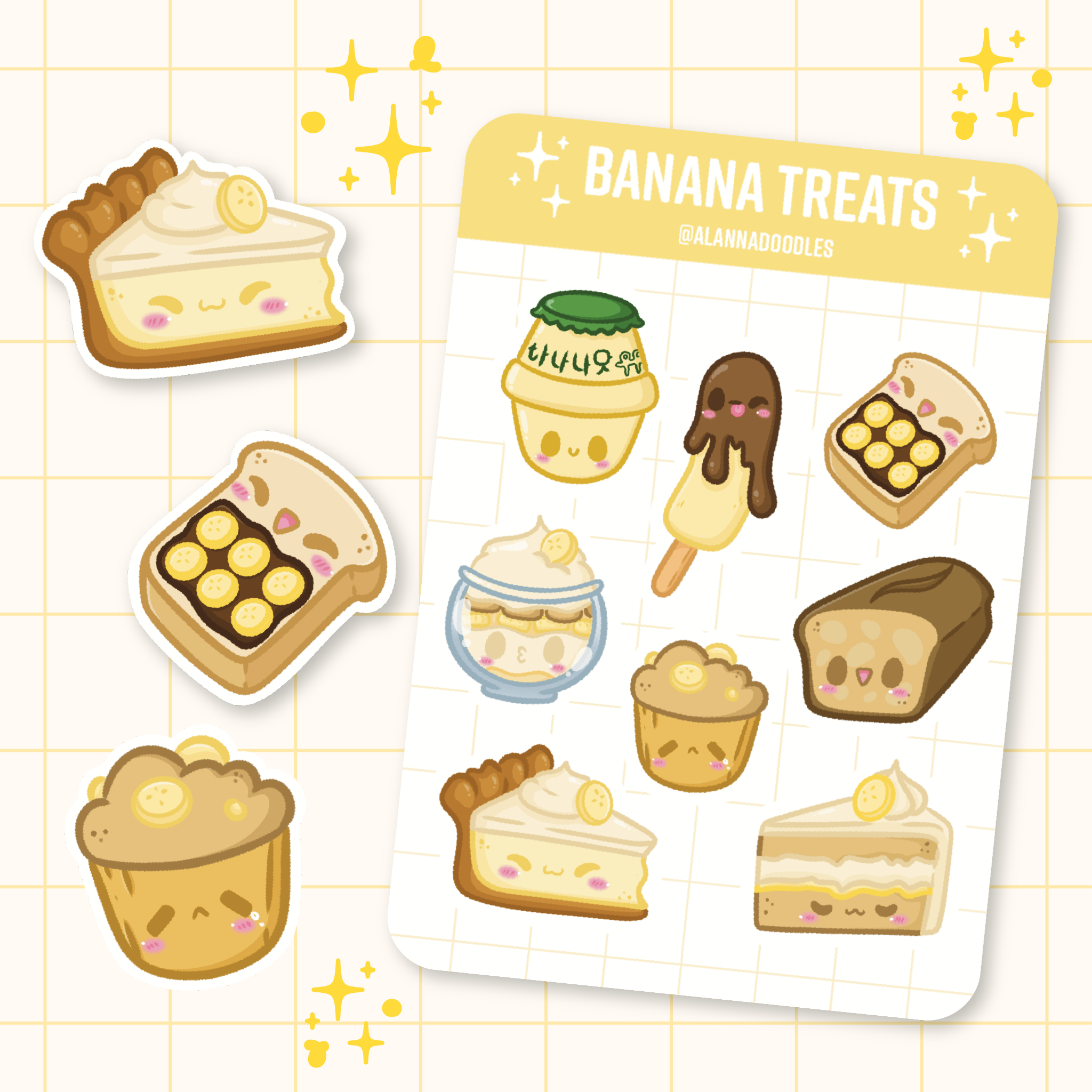 Banana Treats Sticker Sheet 🍌