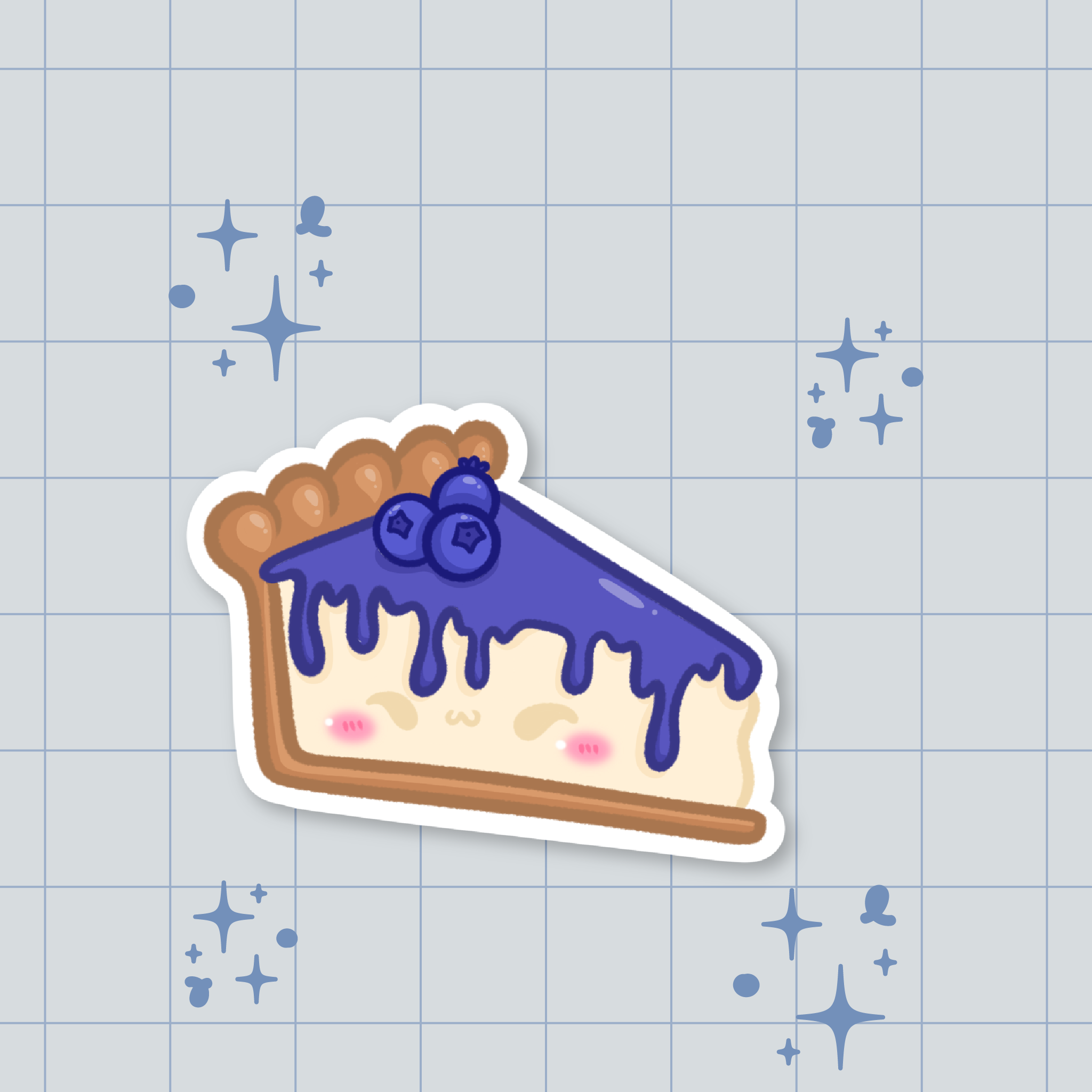 Blueberry Cheesecake Die-Cut Sticker 🫐