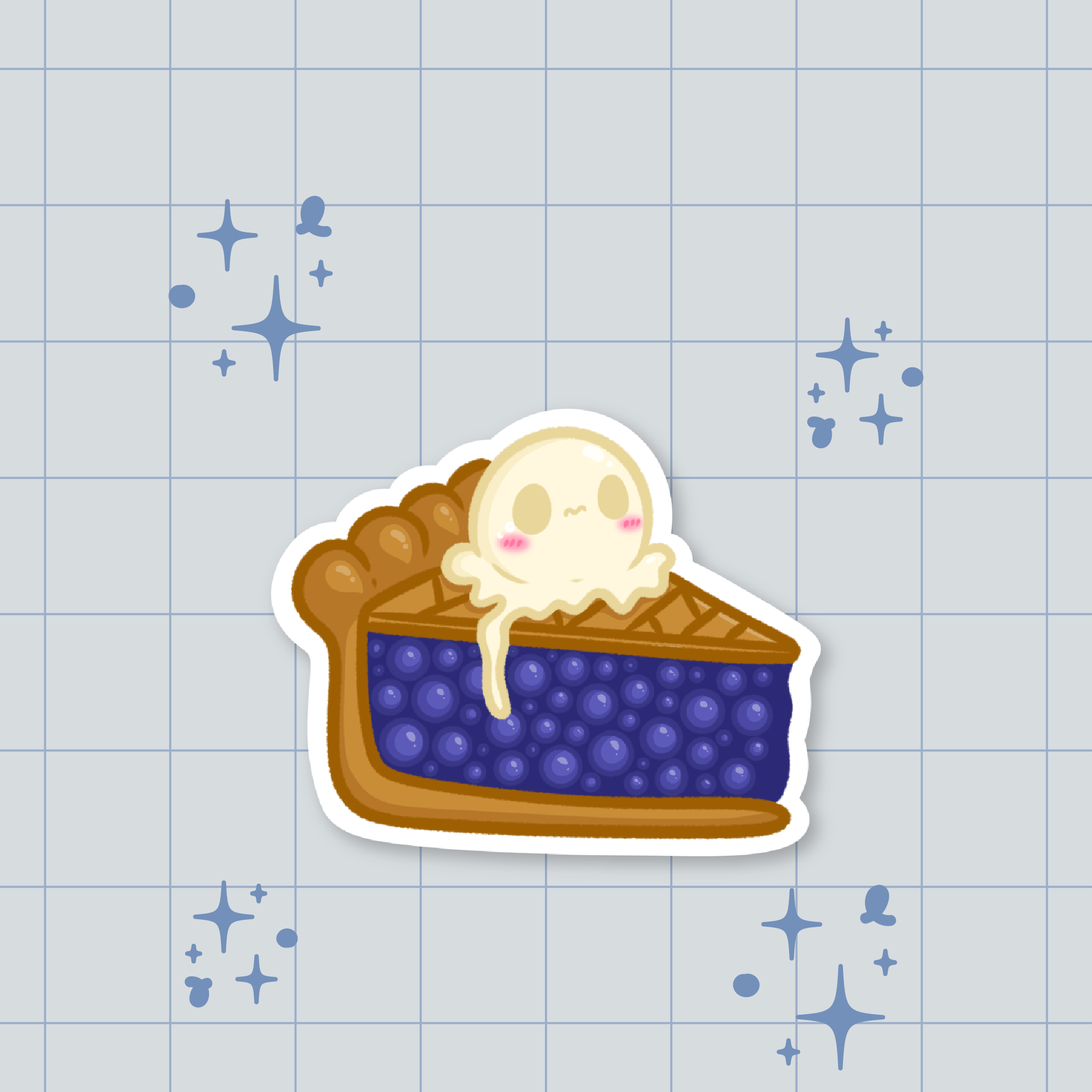Blueberry Pie Die-Cut Sticker 🫐
