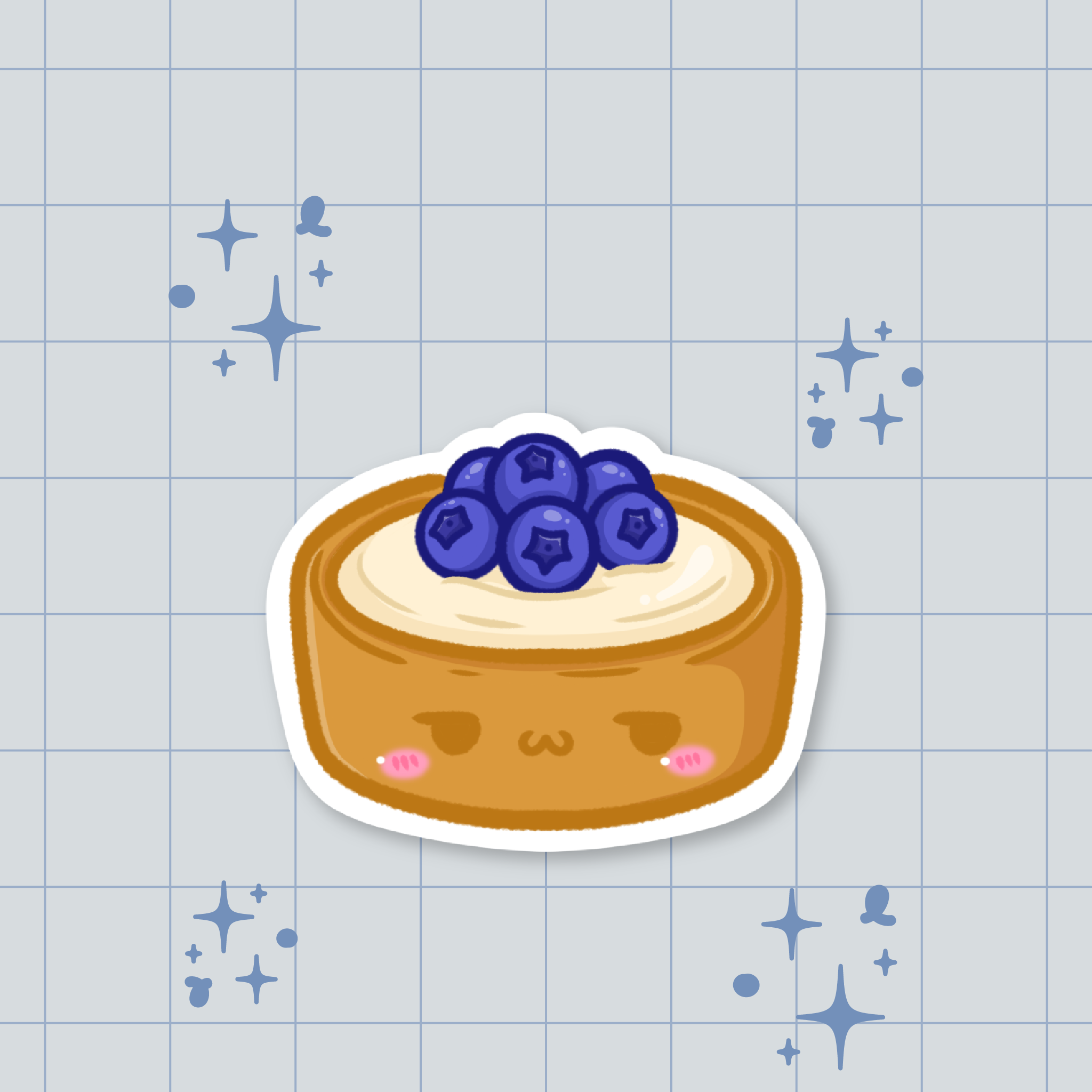 Blueberry Tart Die-Cut Sticker 🫐