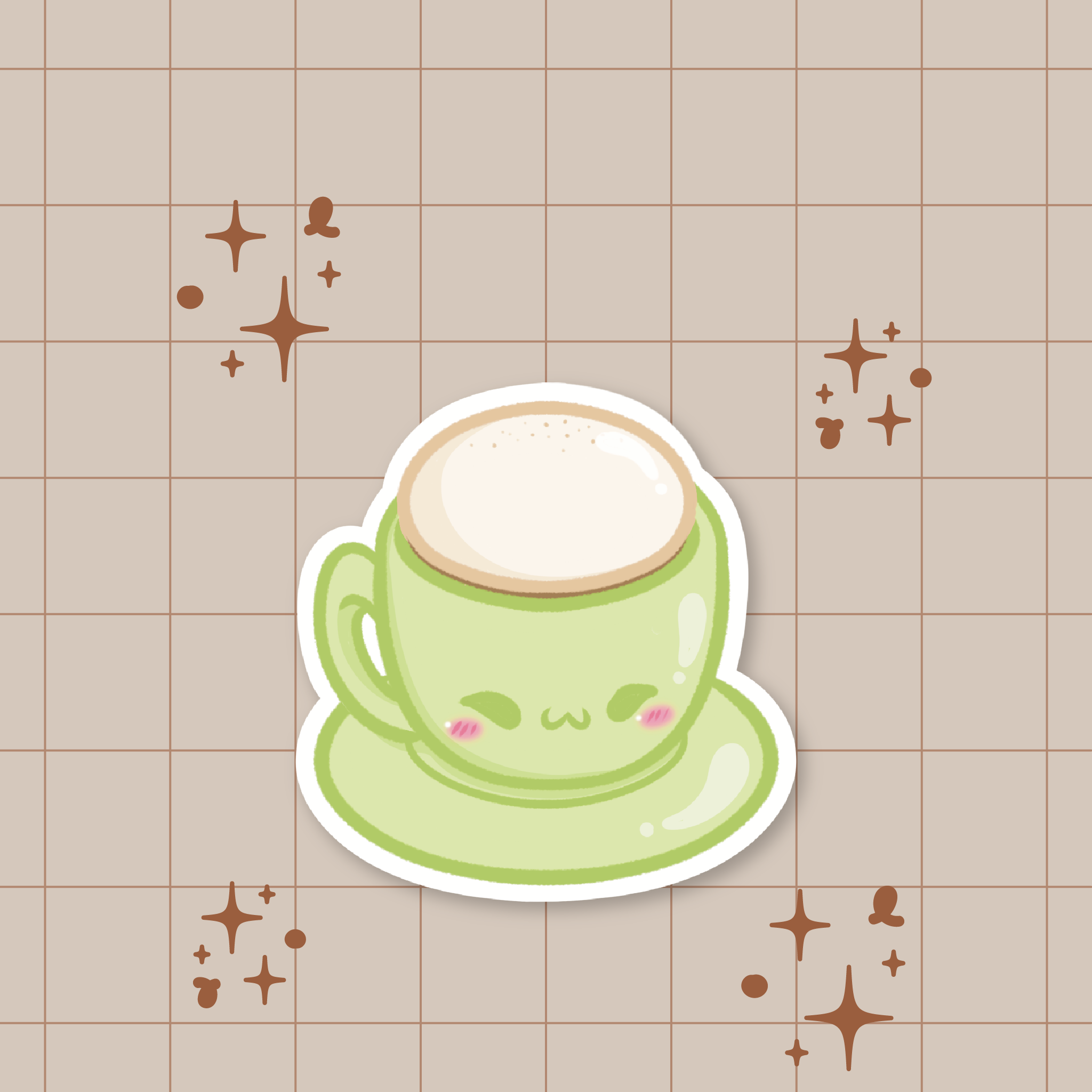 Cappuccino Die-Cut Sticker ☕️