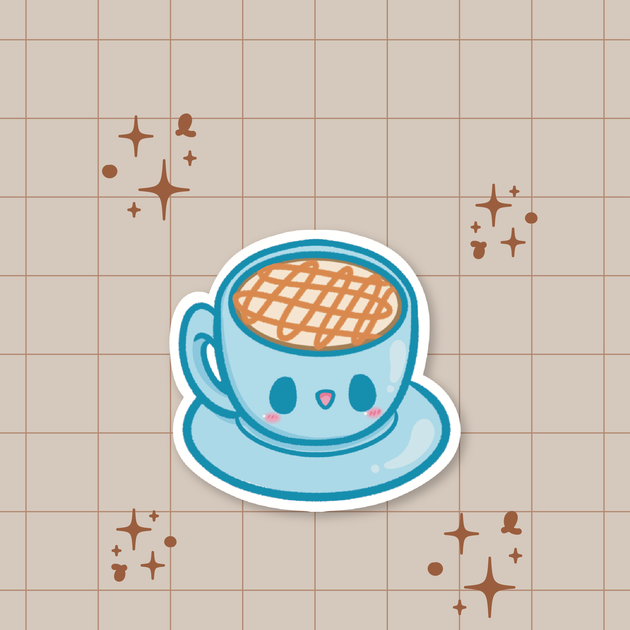 Caramel Machiatto Die-Cut Sticker ☕️