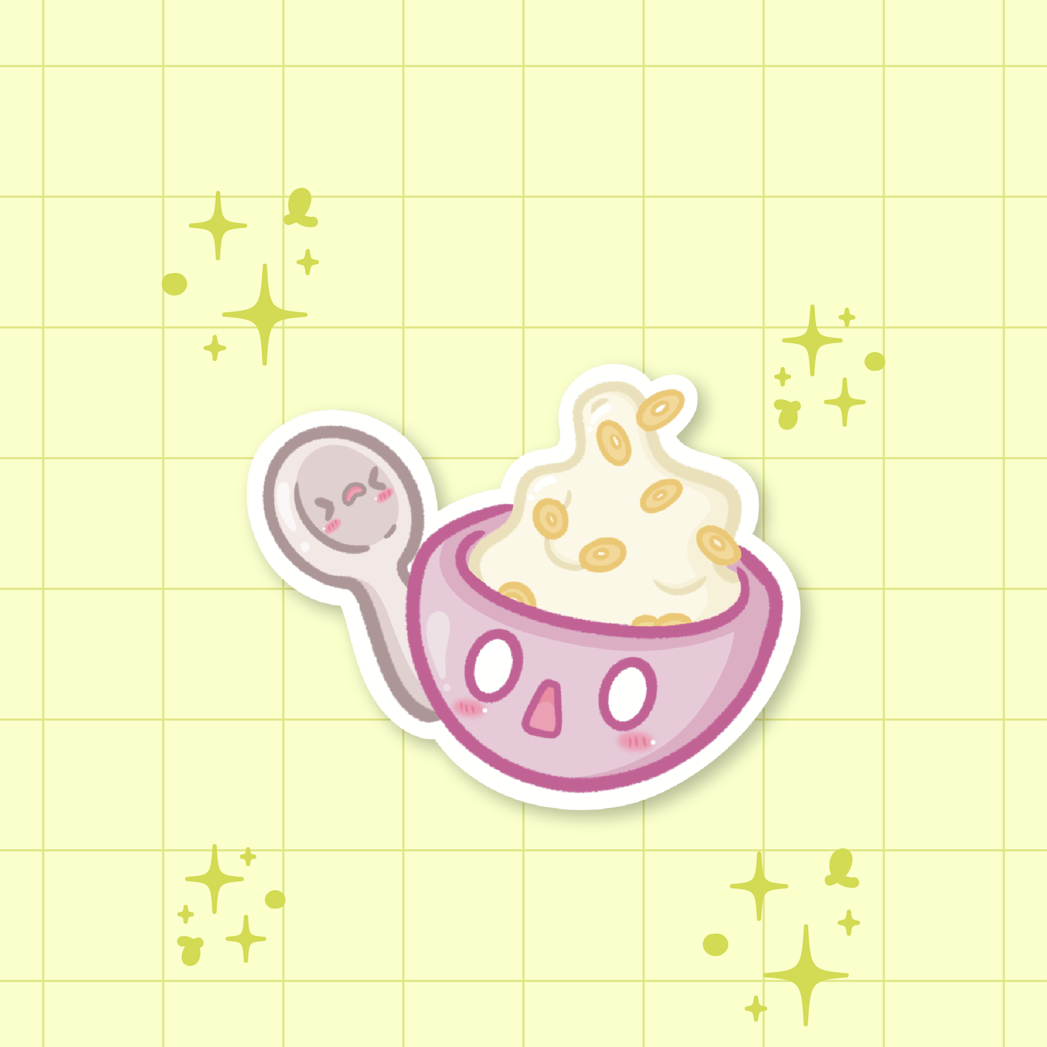 Cereal Bowl Die-Cut Sticker 🍳