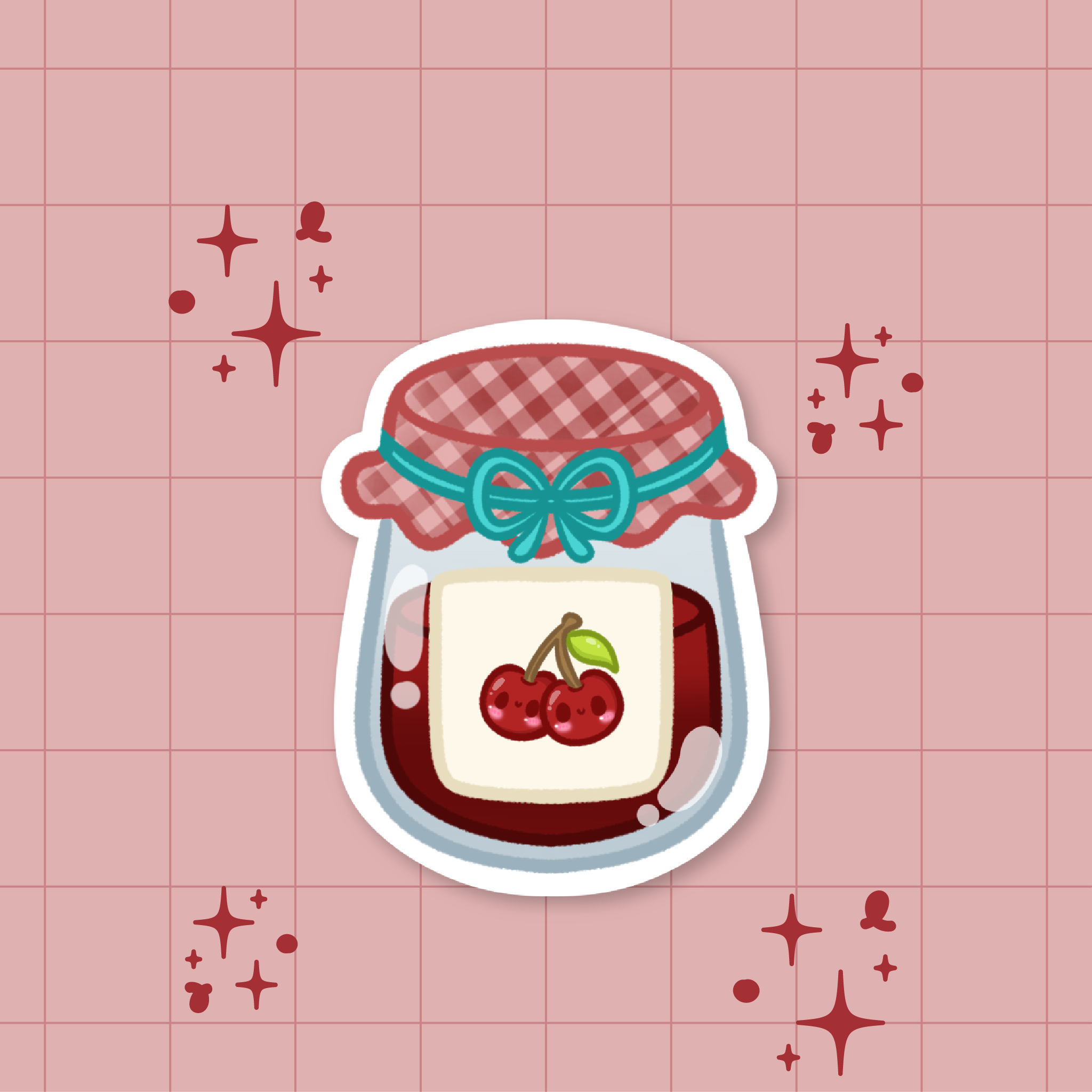 Cherry Jam Die-Cut Sticker 🍒