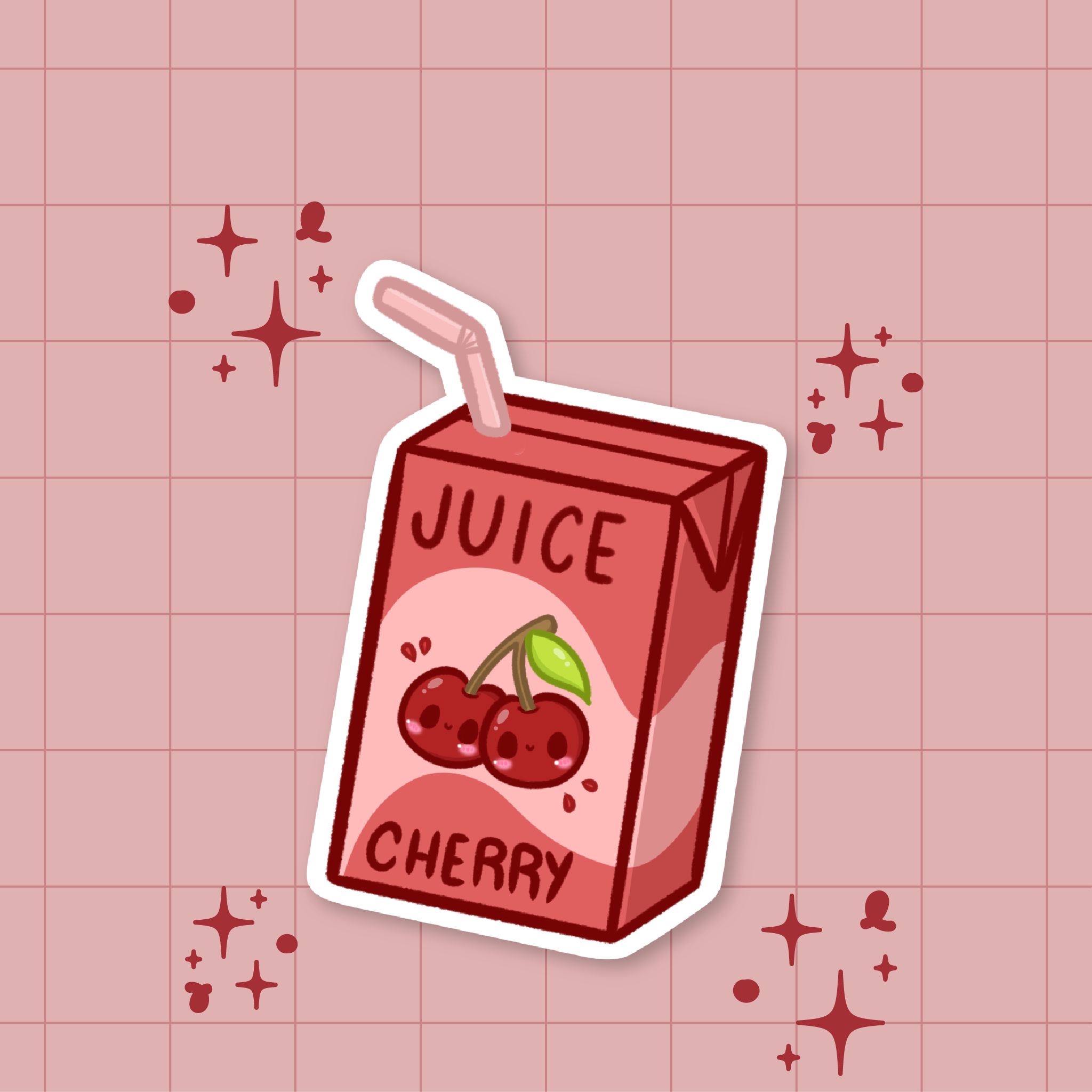 Cherry Juice Die-Cut Sticker 🍒