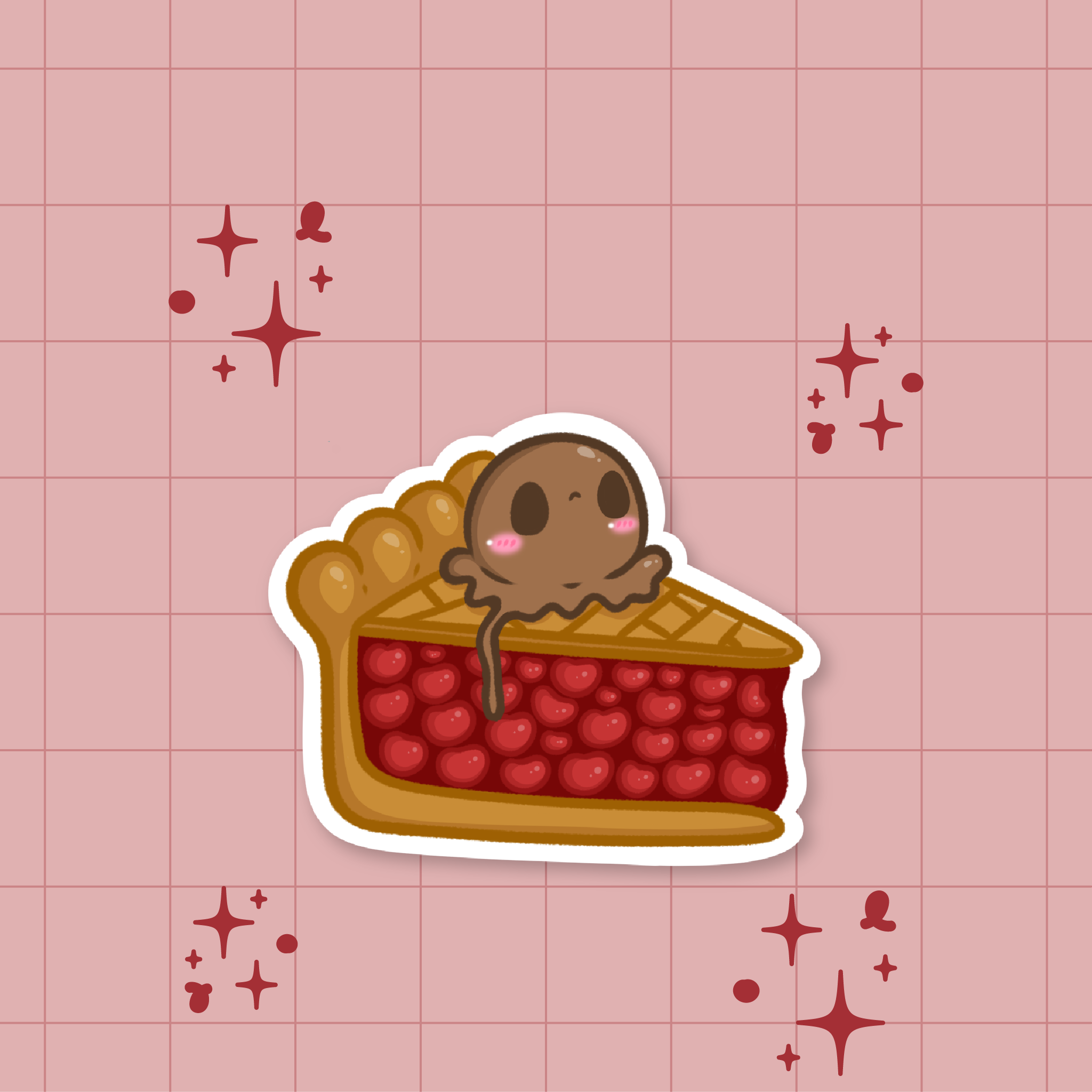 Cherry Pie Die-Cut Sticker 🍒
