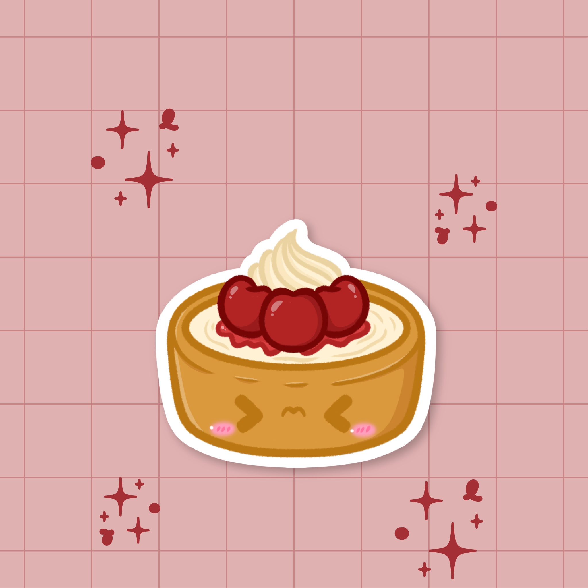 Cherry Tart Die-Cut Sticker 🍒