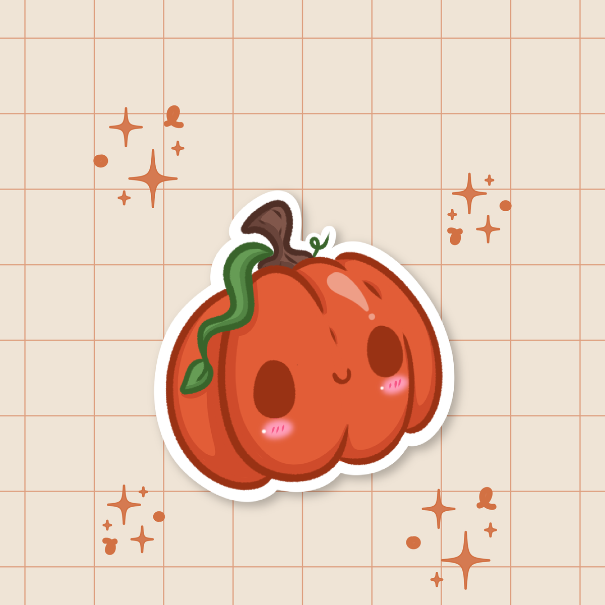 Pumpkin Buddies: Cinderella Pumpkin Die-Cut Sticker 🎃