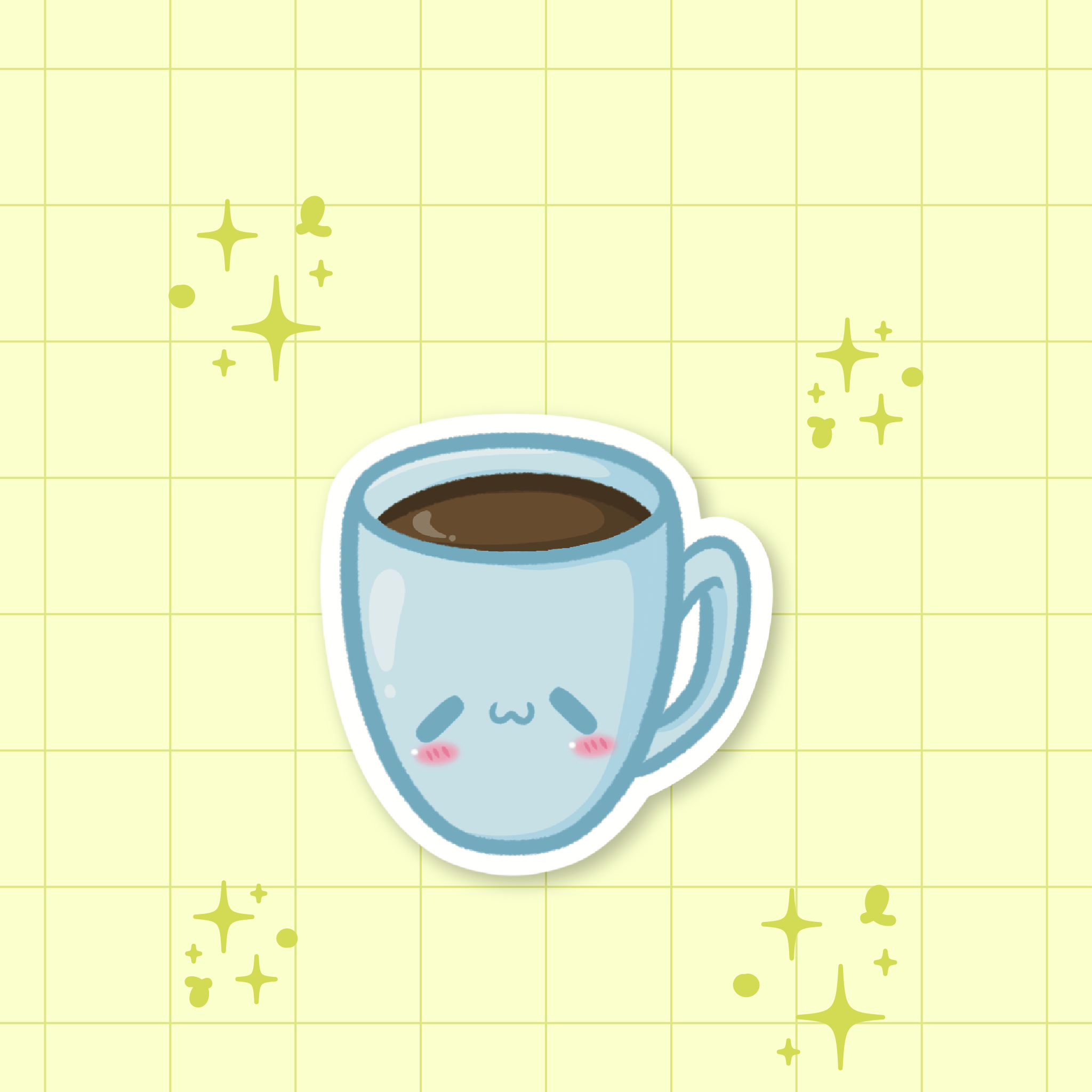 Coffee Cup Die-Cut Sticker 🍳