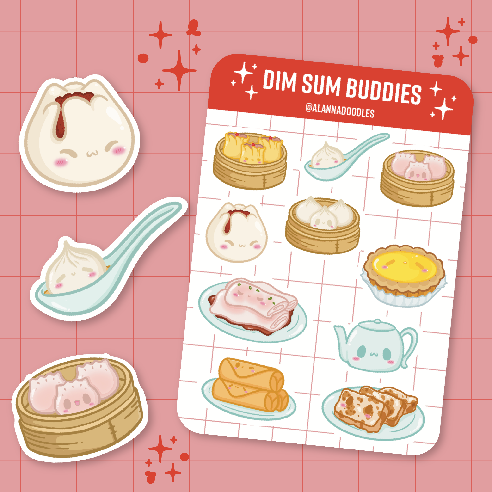 Dim Sum Buddies Sticker Sheet 🥟