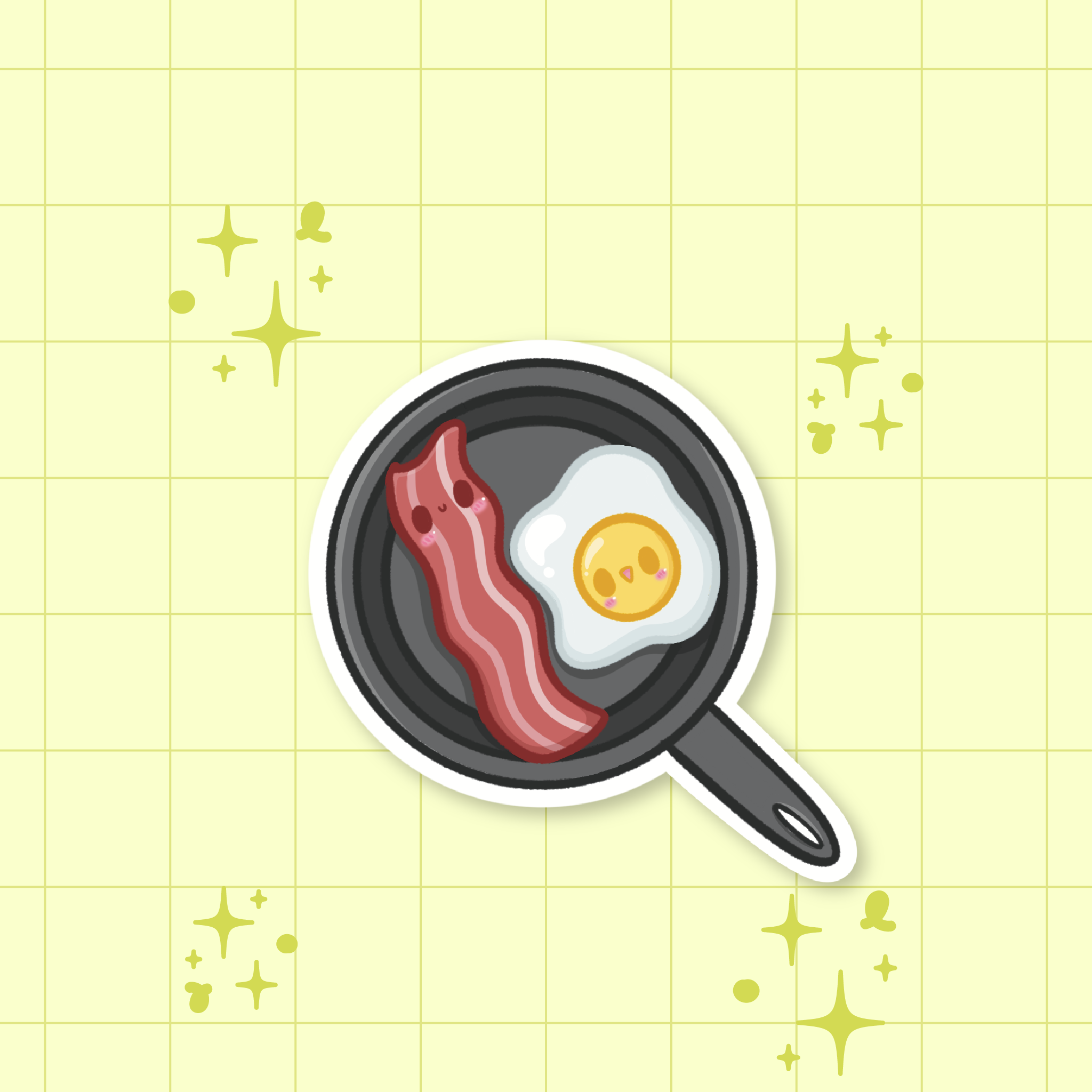 Egg and Bacon Die-Cut Sticker 🍳