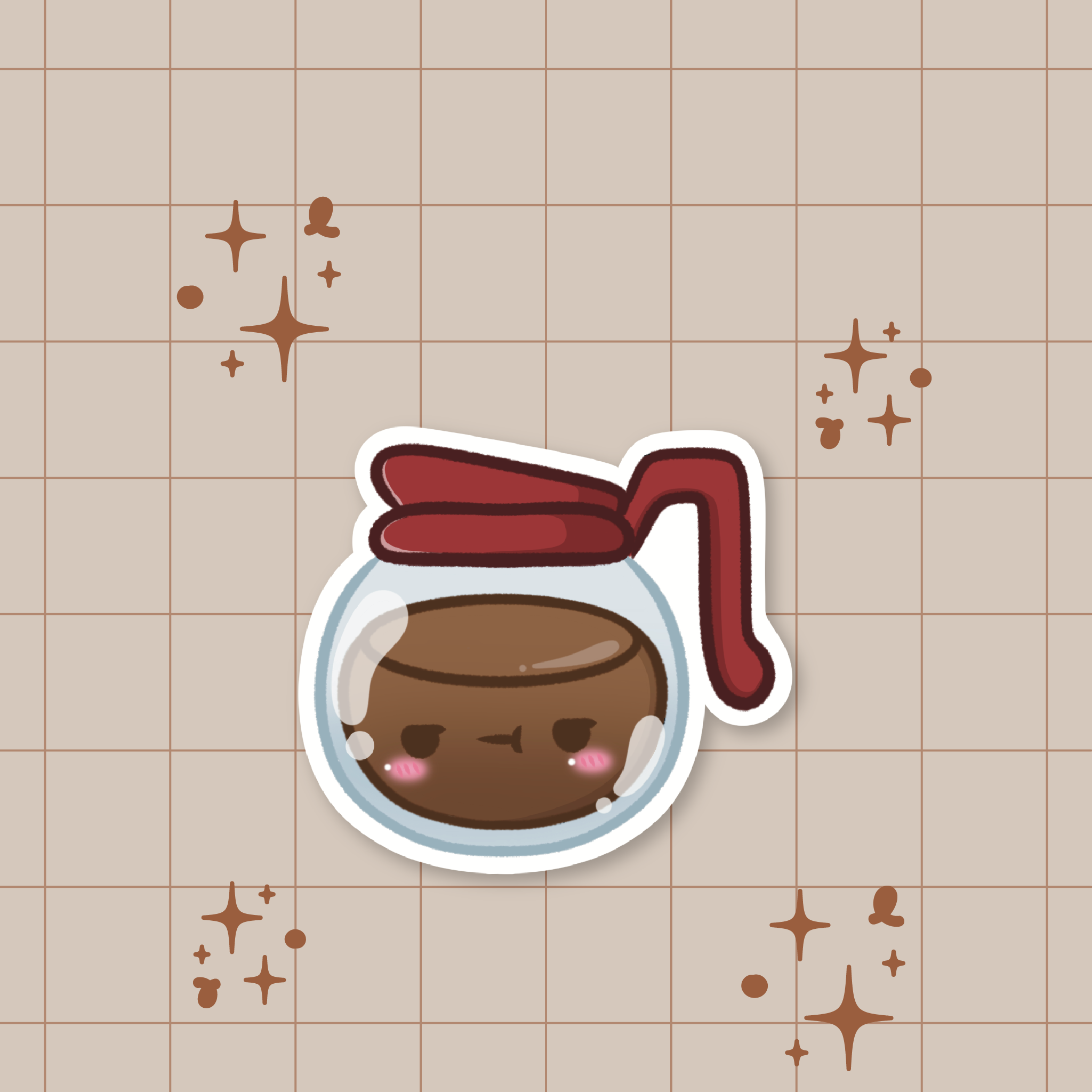 Filter Coffee Pot Die-Cut Sticker ☕️