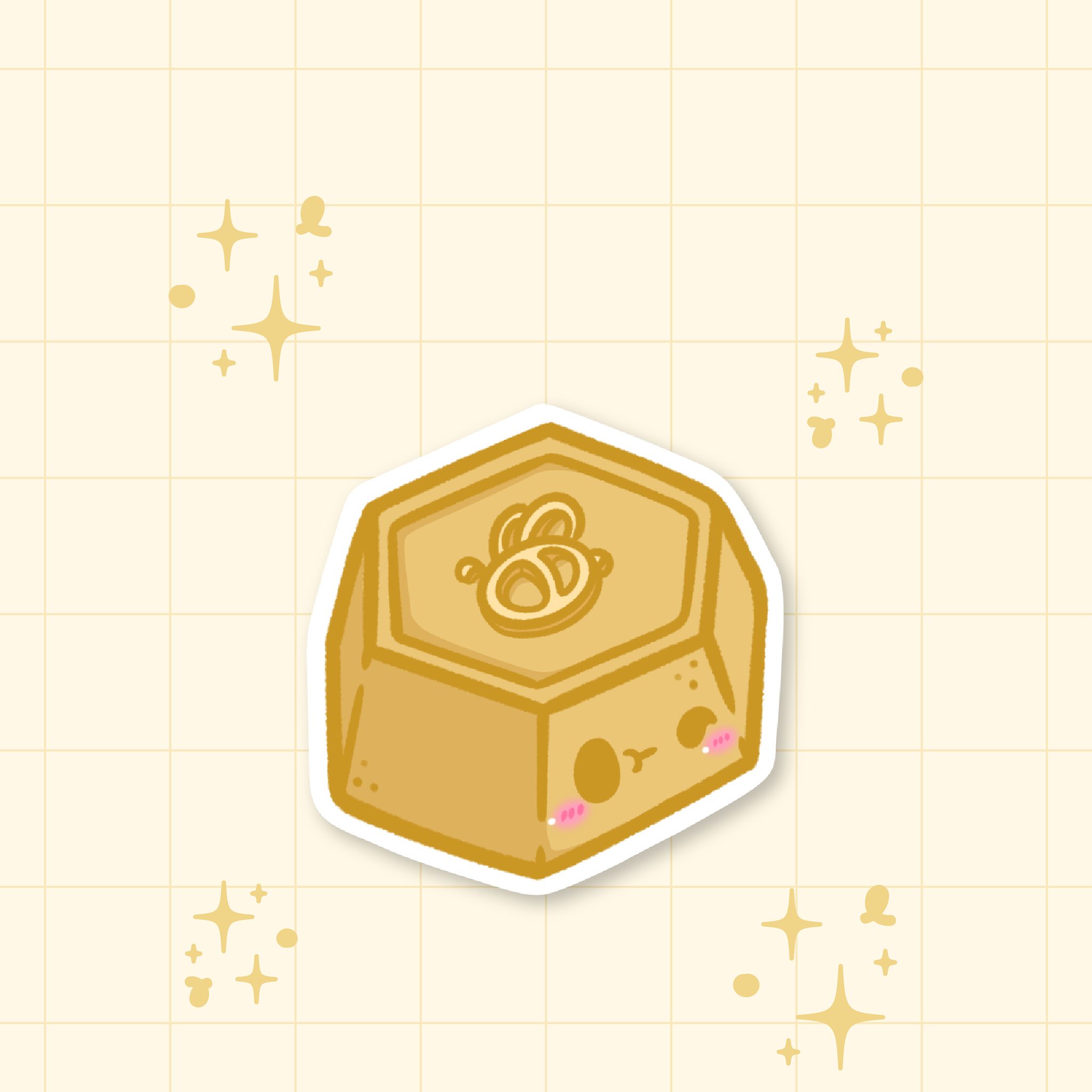 Honey Cake Die-Cut Sticker 🐝