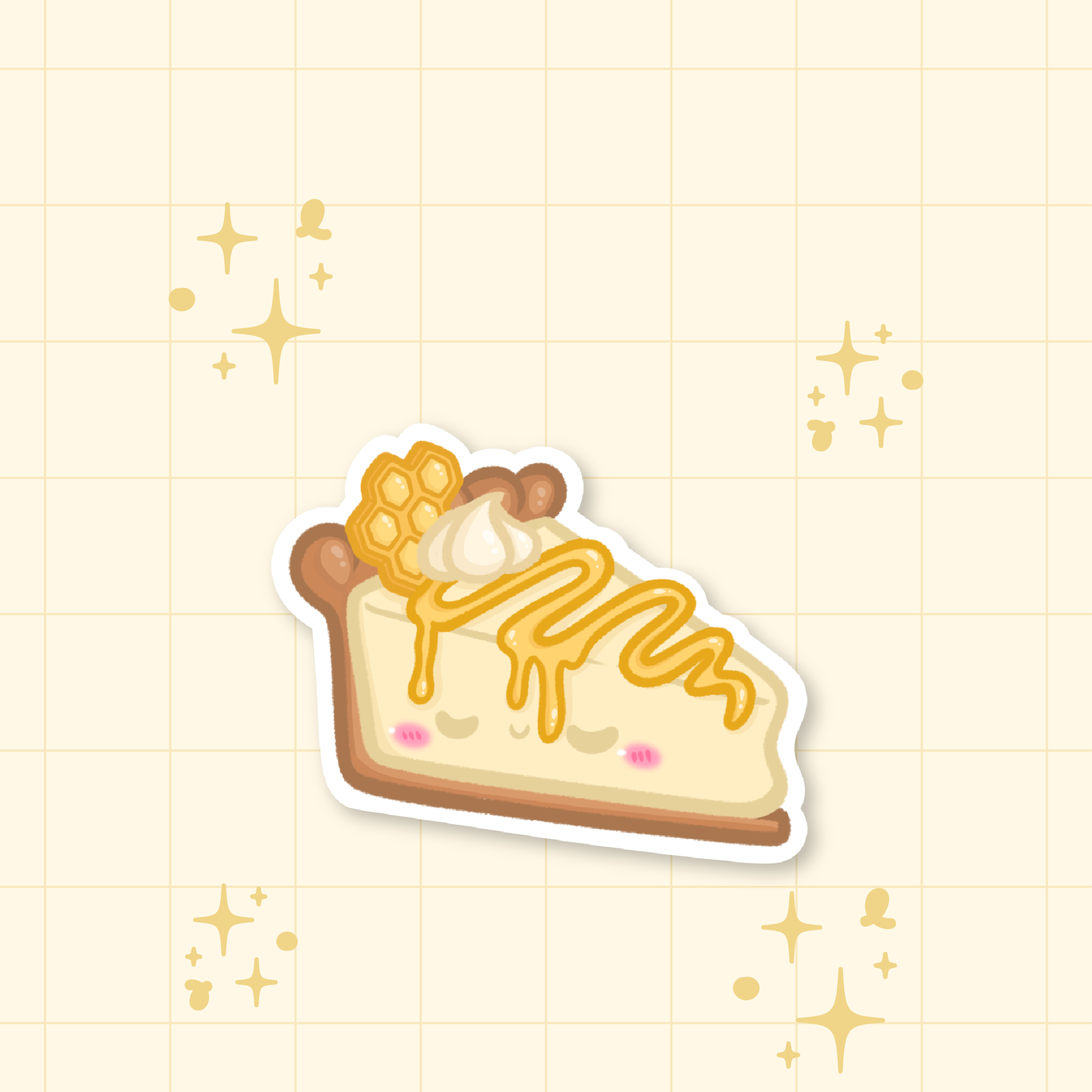 Honey Cheesecake Die-Cut Sticker 🐝