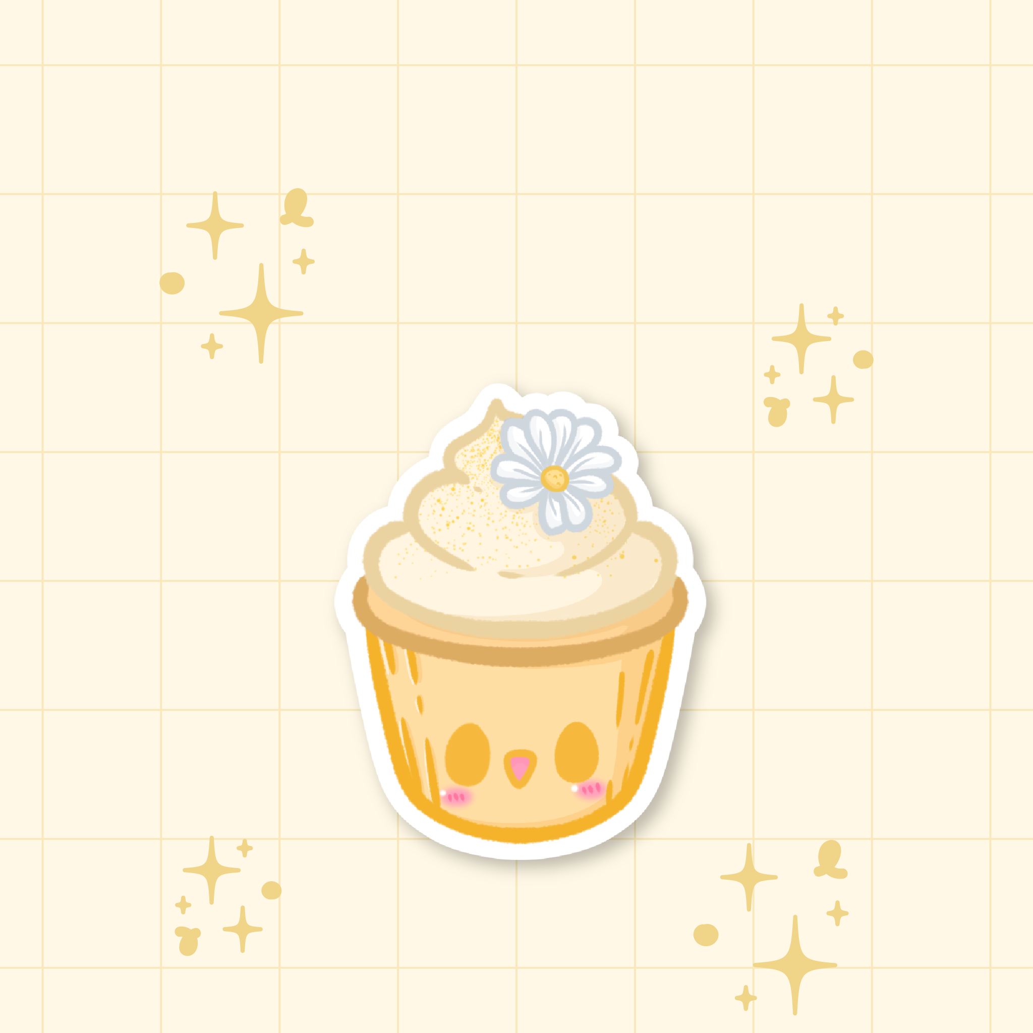 Honey Cupcake Die-Cut Sticker 🐝