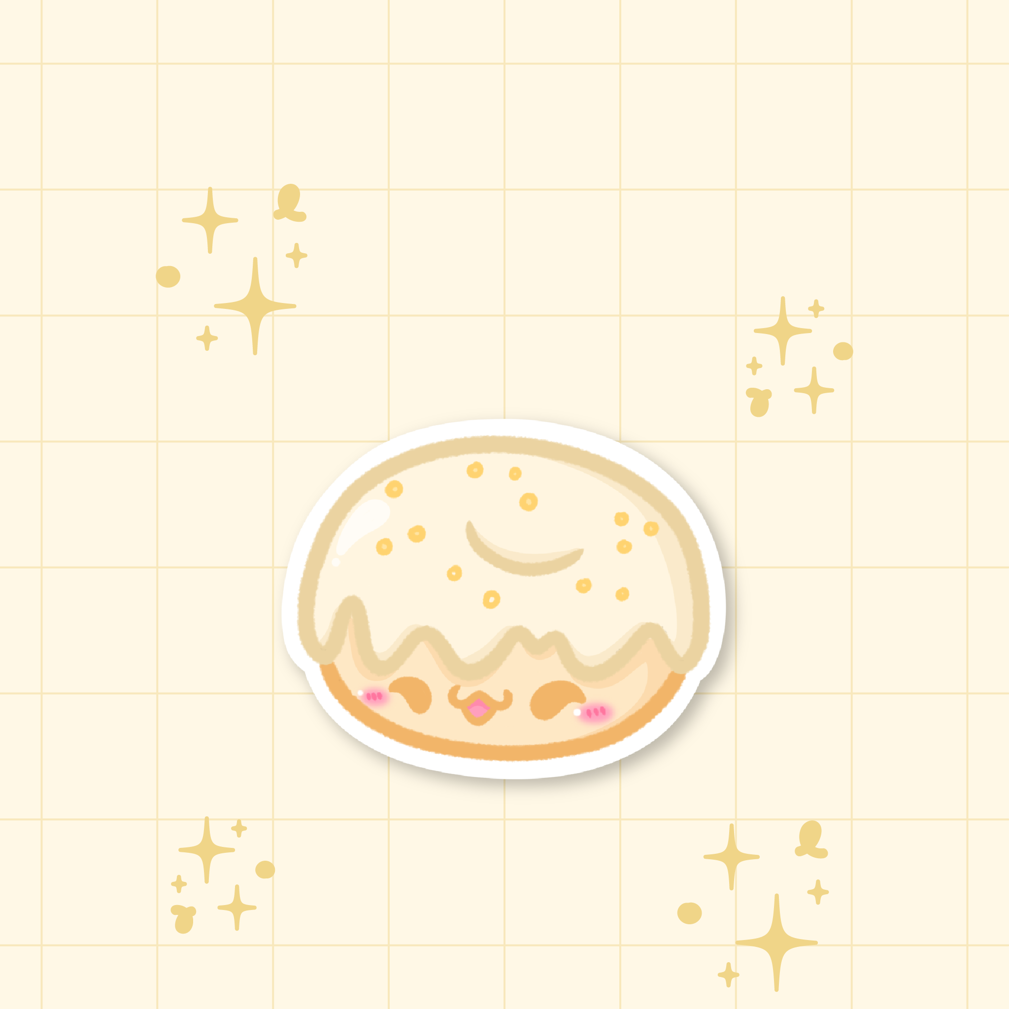 Honey Donut Die-Cut Sticker  🐝