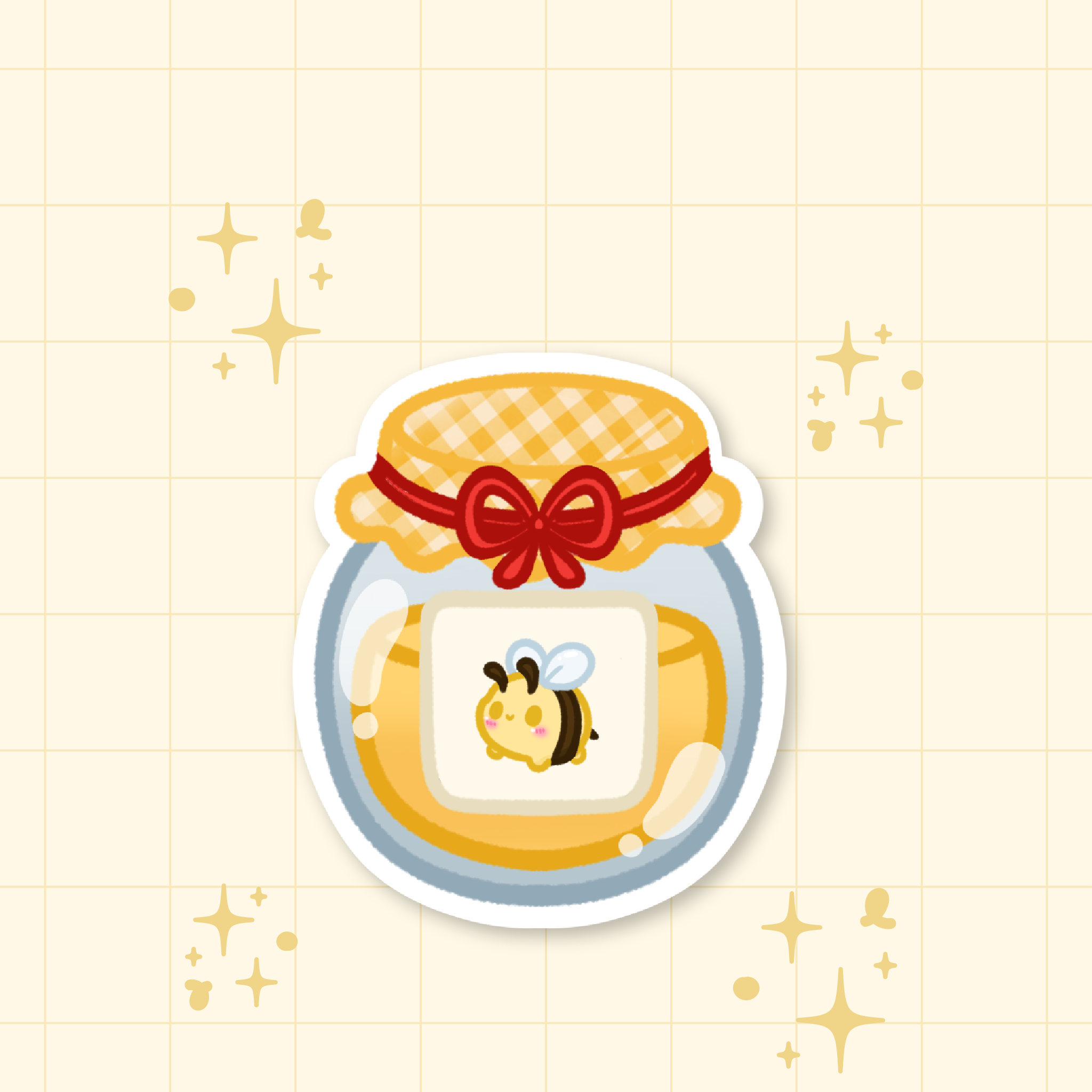 Honey Jar Die-Cut Sticker  🐝