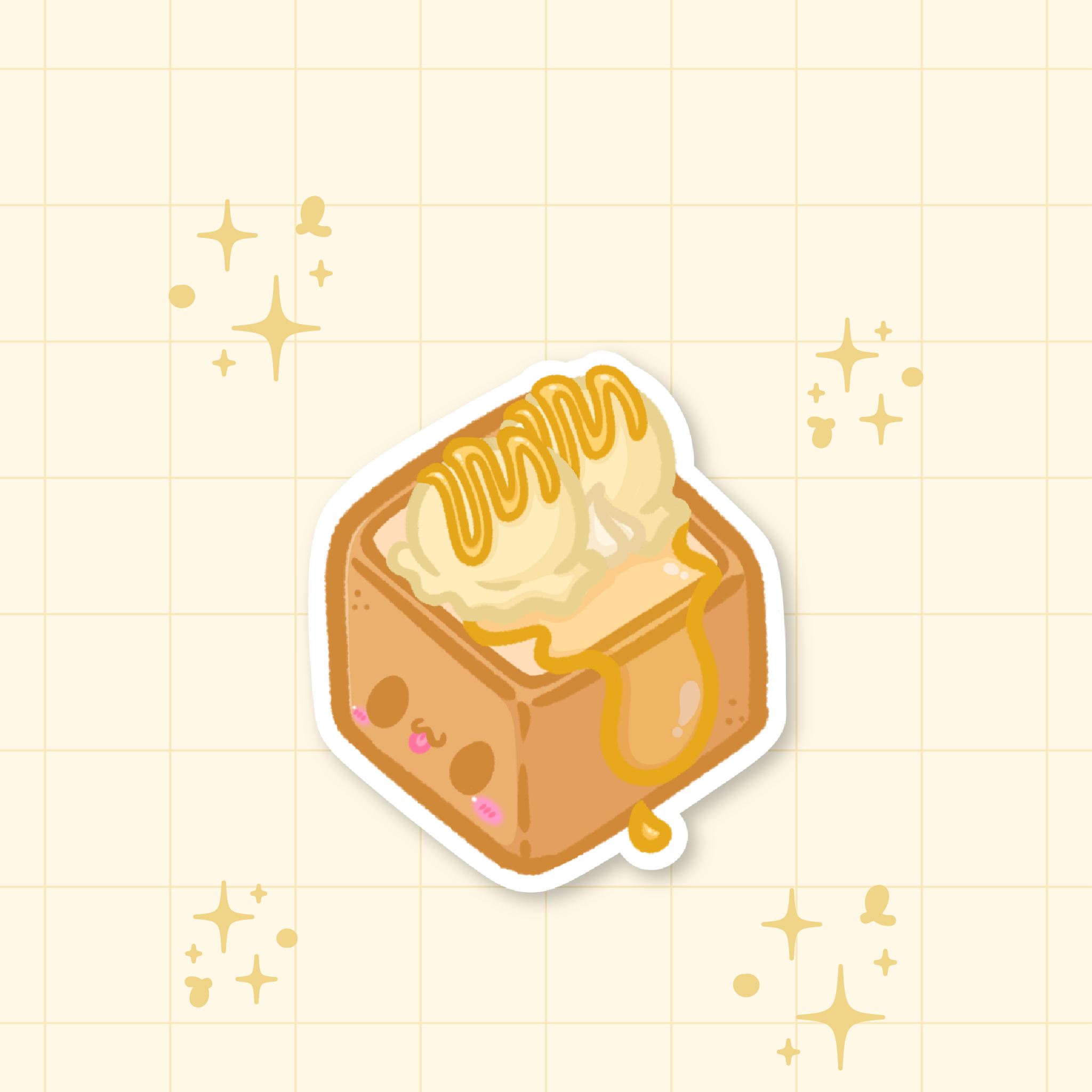 Honey Toast Die-Cut Sticker  🐝