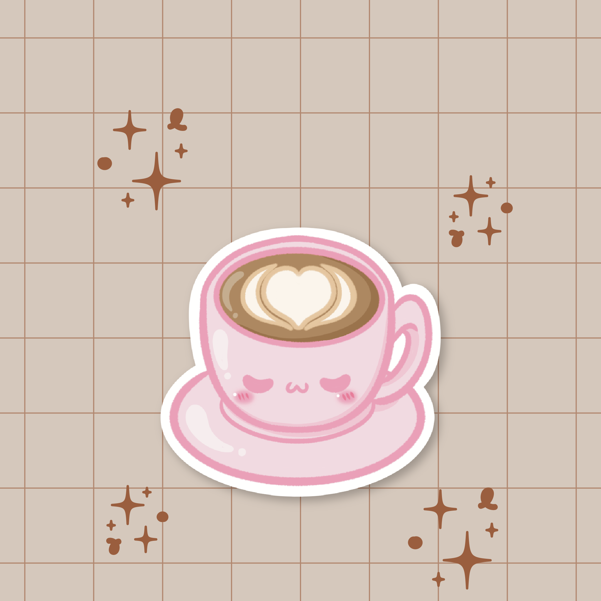 Latte Die-Cut Sticker ☕️