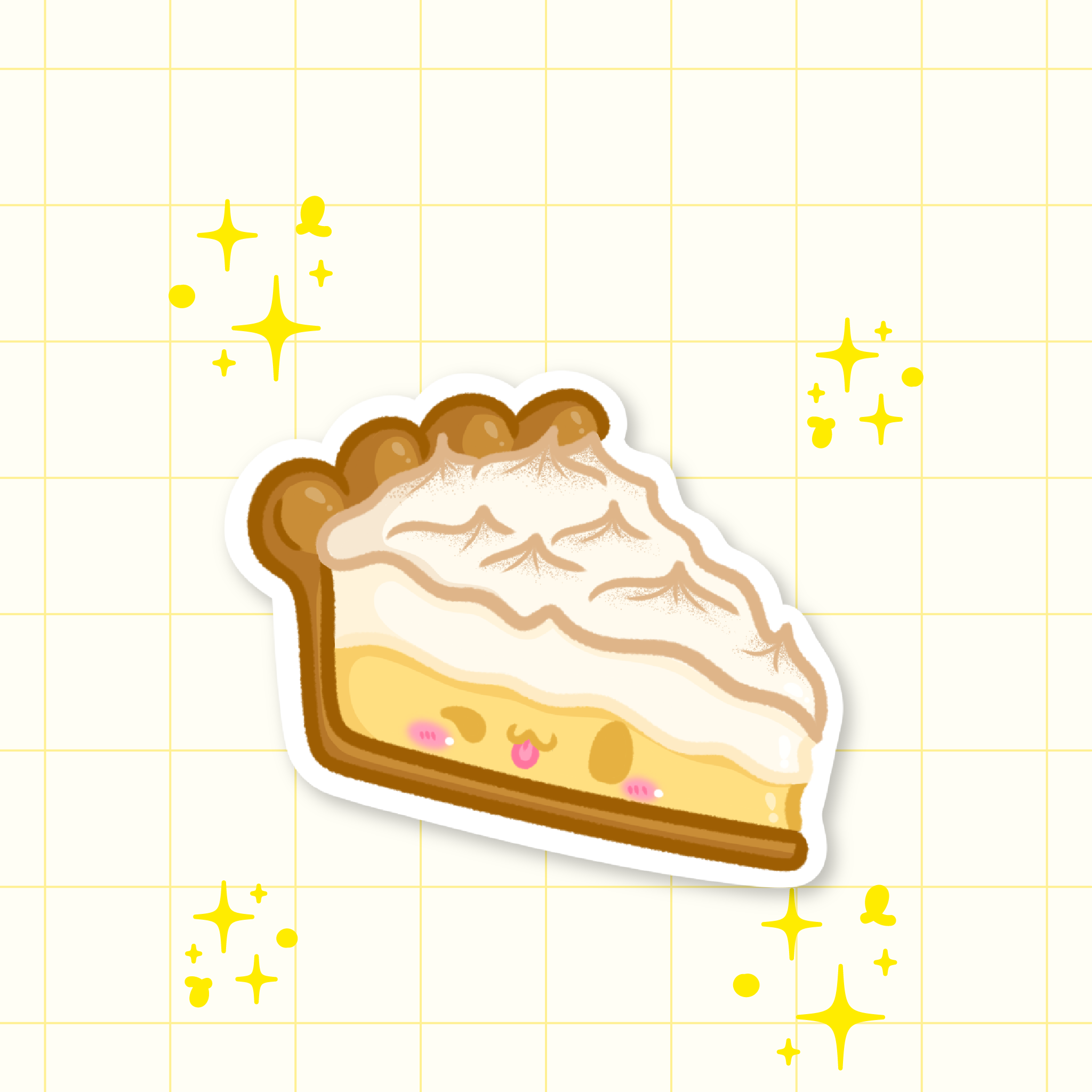 Lemon Meringue Pie Die-Cut Stickers 🍋