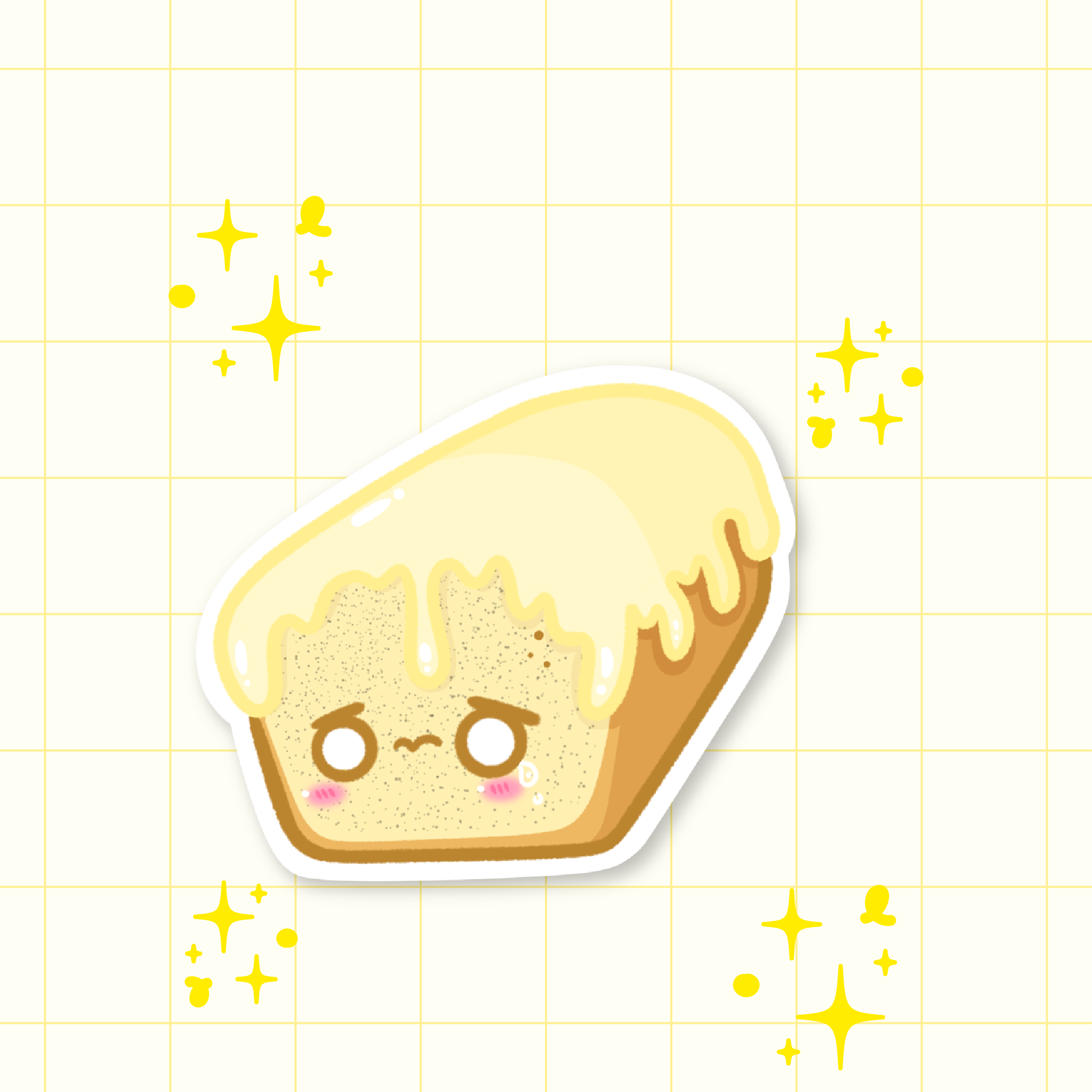 Lemon Poppy Seed Pound Cake Die-Cut Sticker 🍋