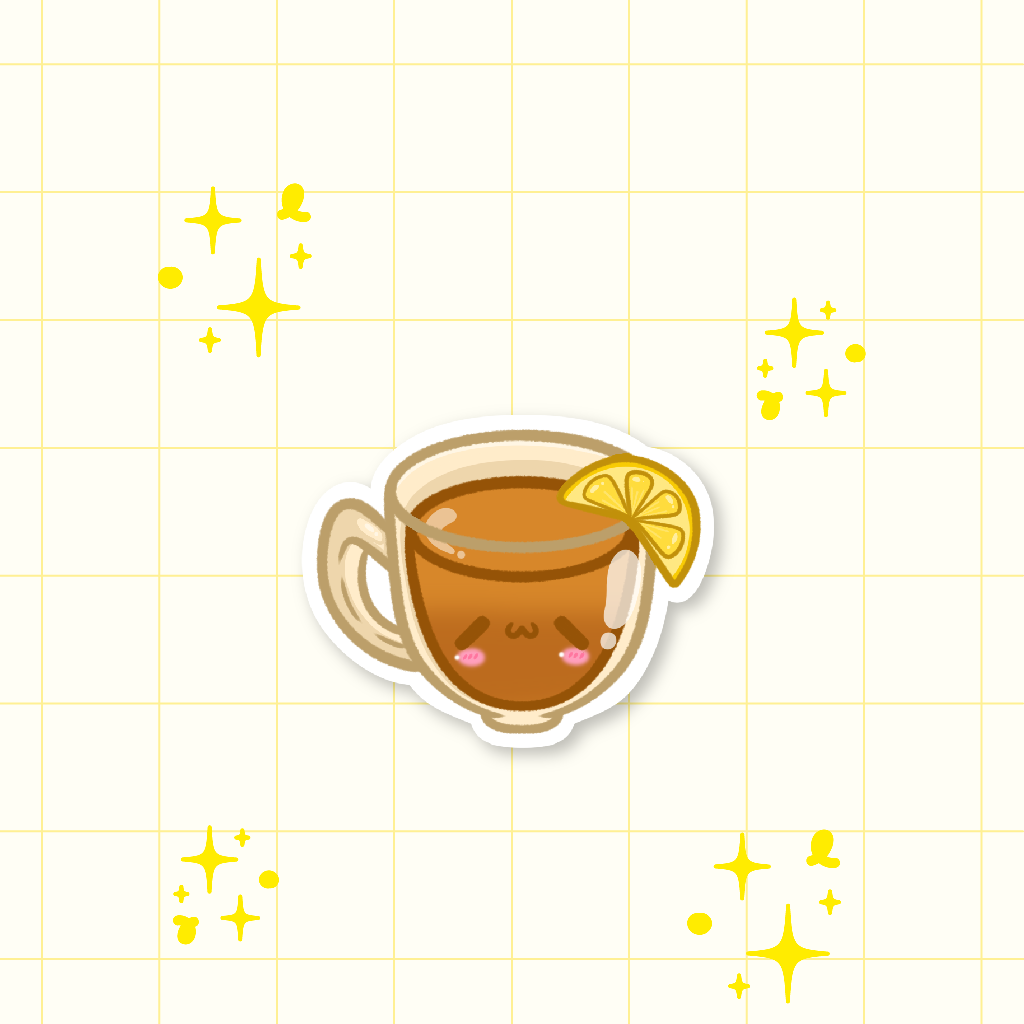 Lemon Tea Die-Cut Sticker 🍋