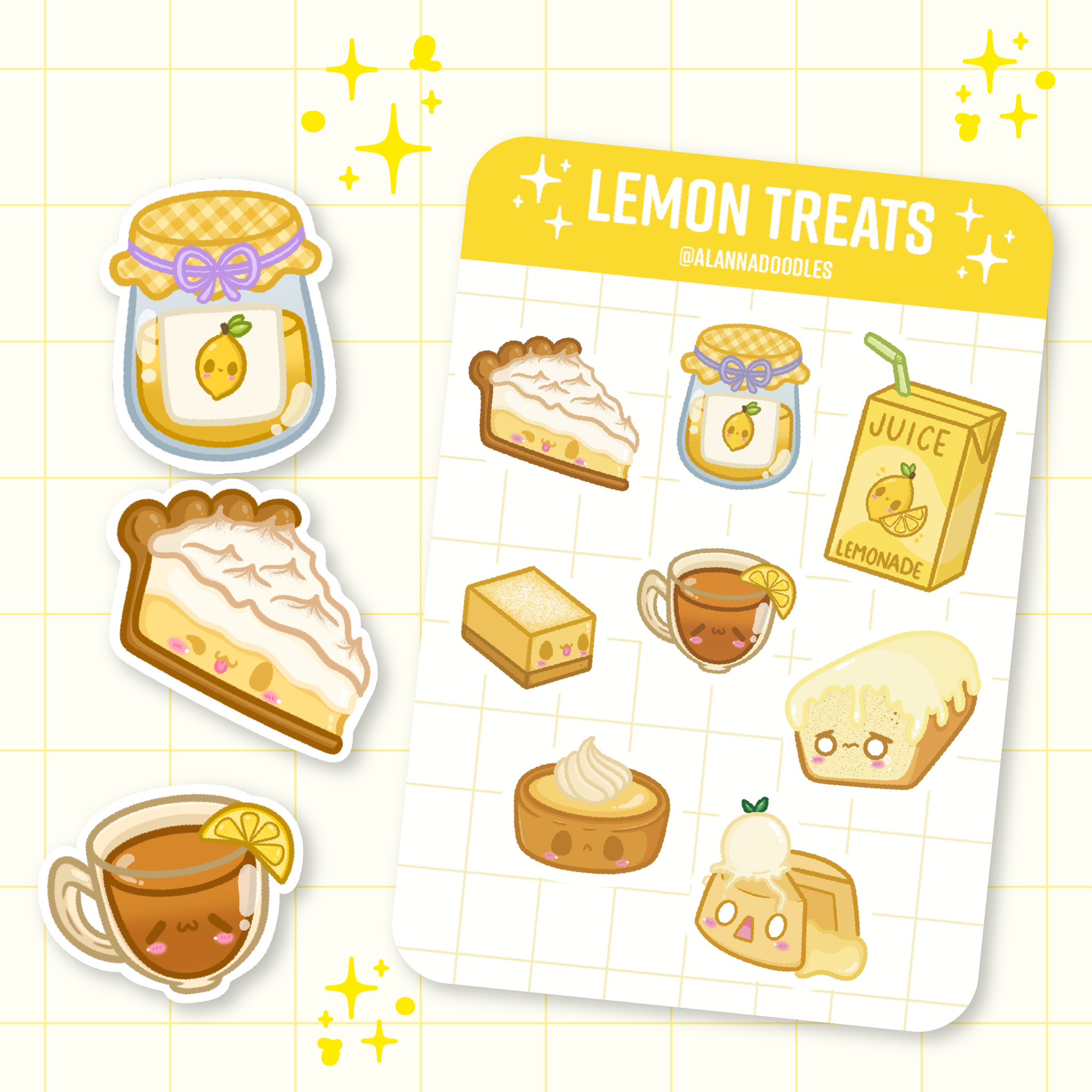 Lemon Treats Sticker Sheet 🍋