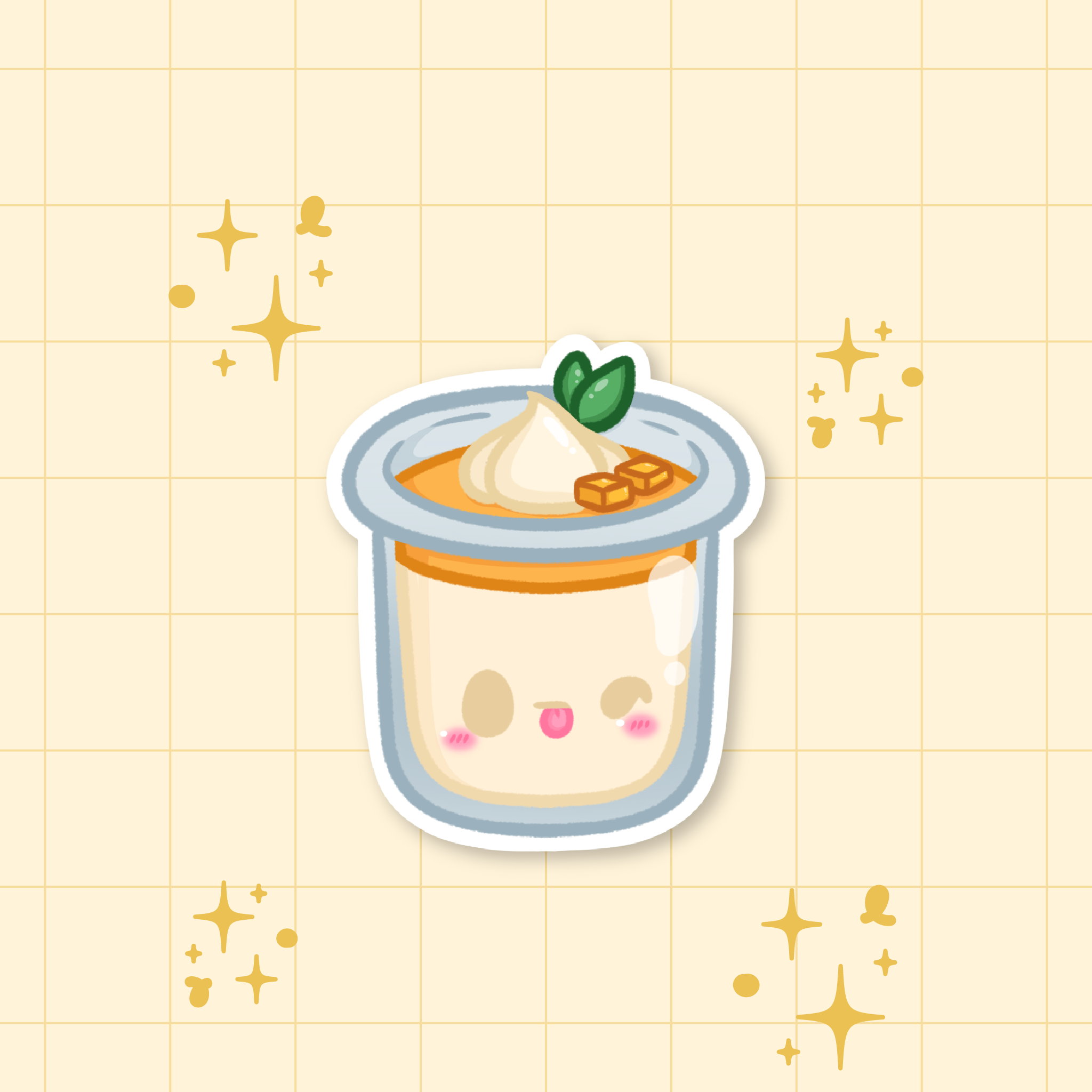 Mango Panna Cotta Die-Cut Sticker 🥭