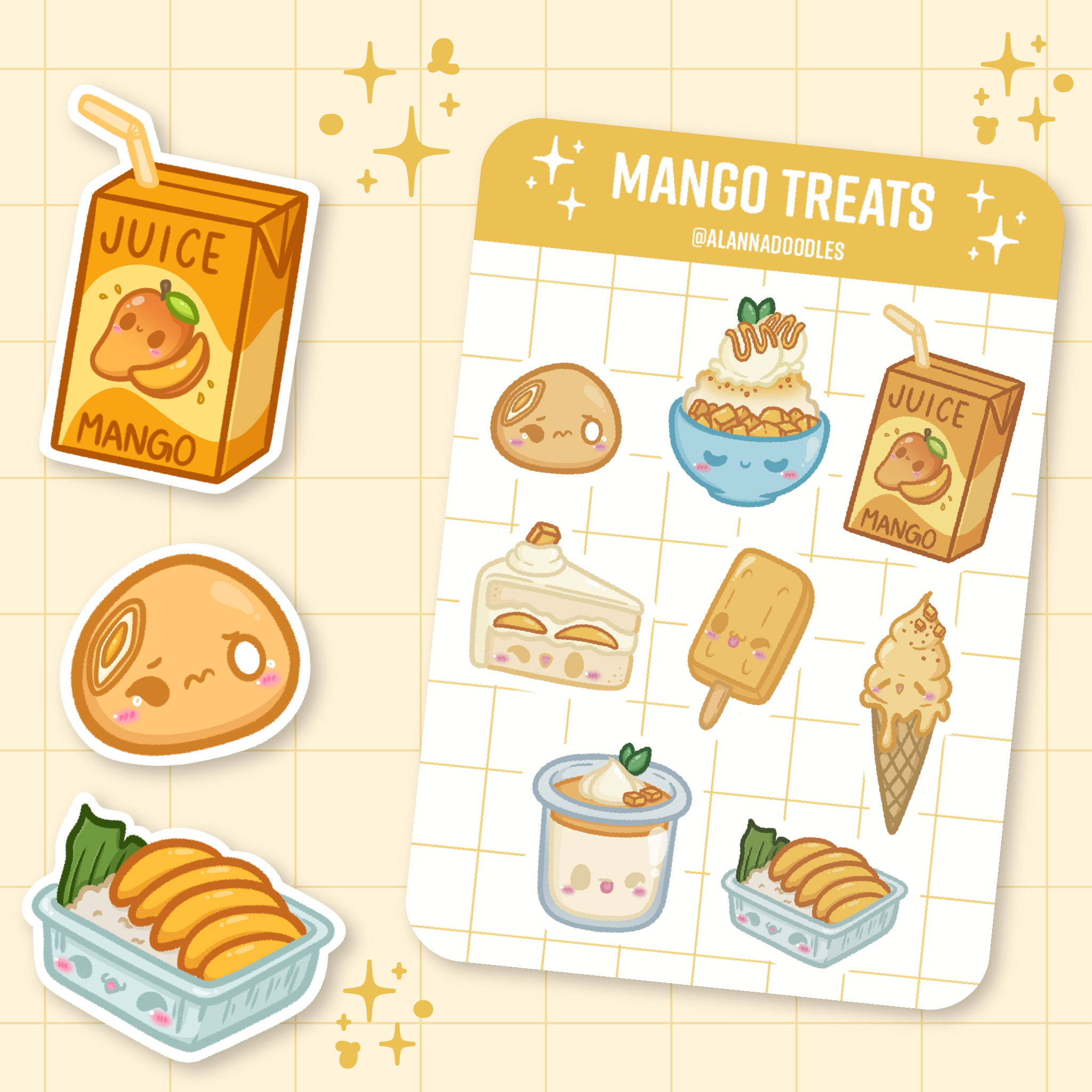 Mango Treats Sticker Sheet 🥭