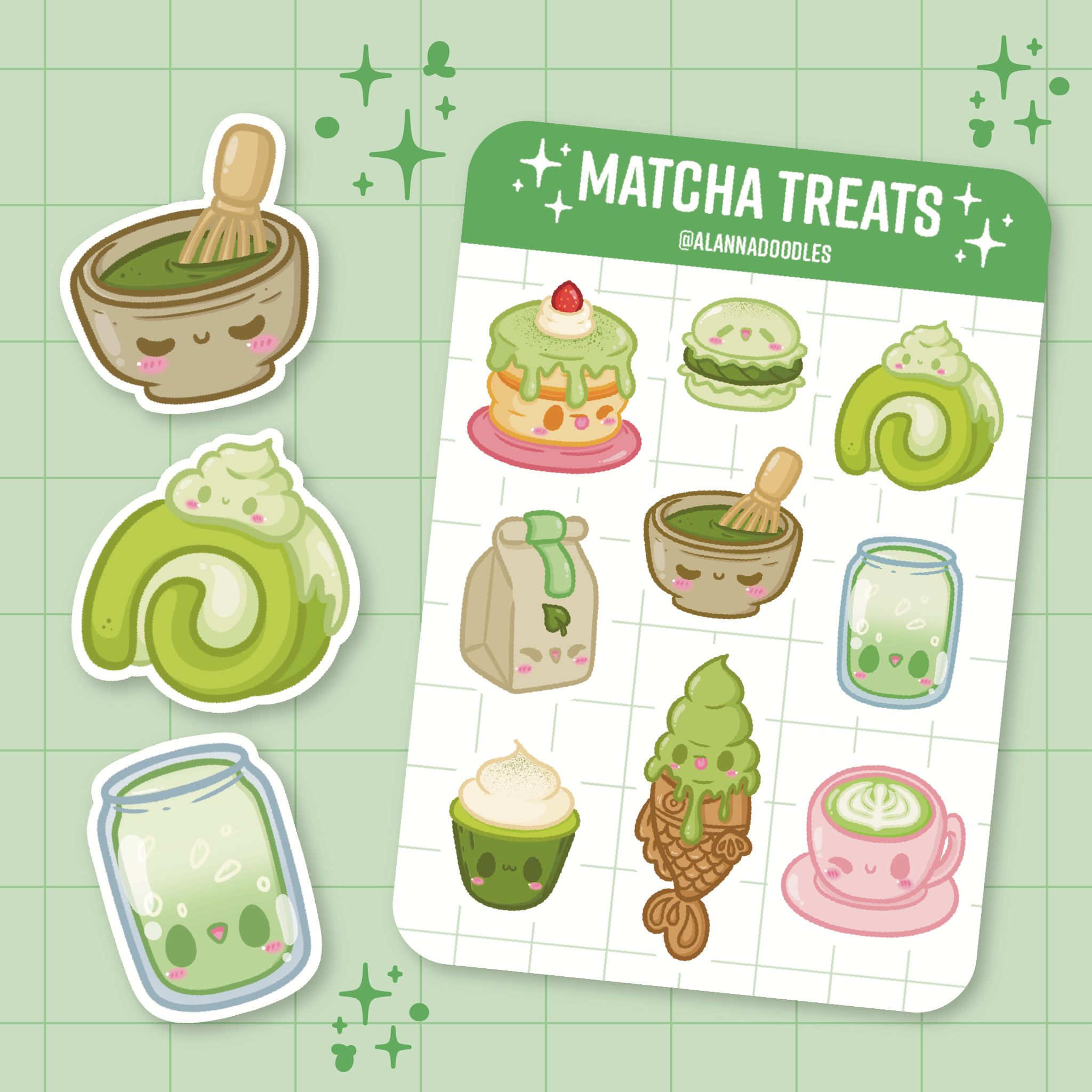 Matcha Treats Sticker Sheet 🍵