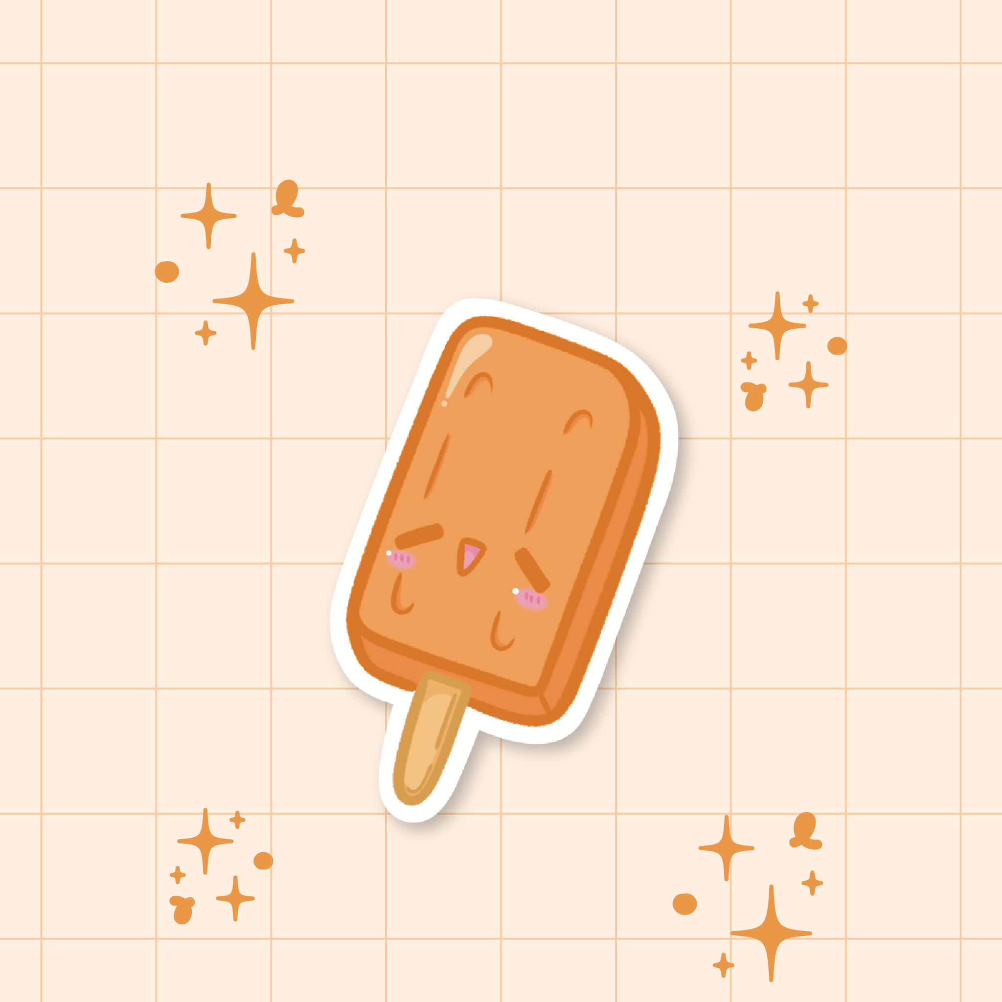 Orange Popsicle Die-Cut Sticker 🍊