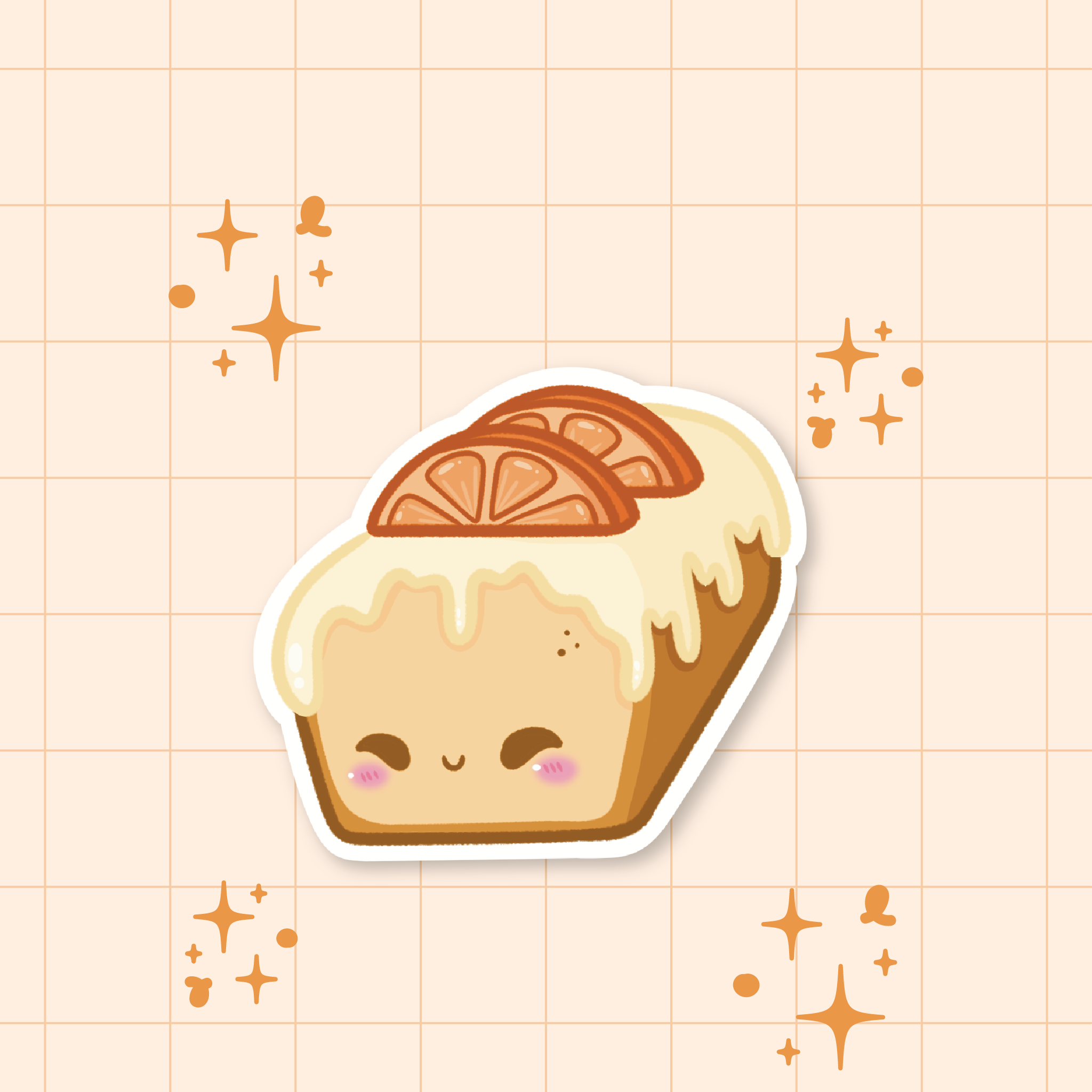 Orange Pound Cake Die-Cut Sticker 🍊