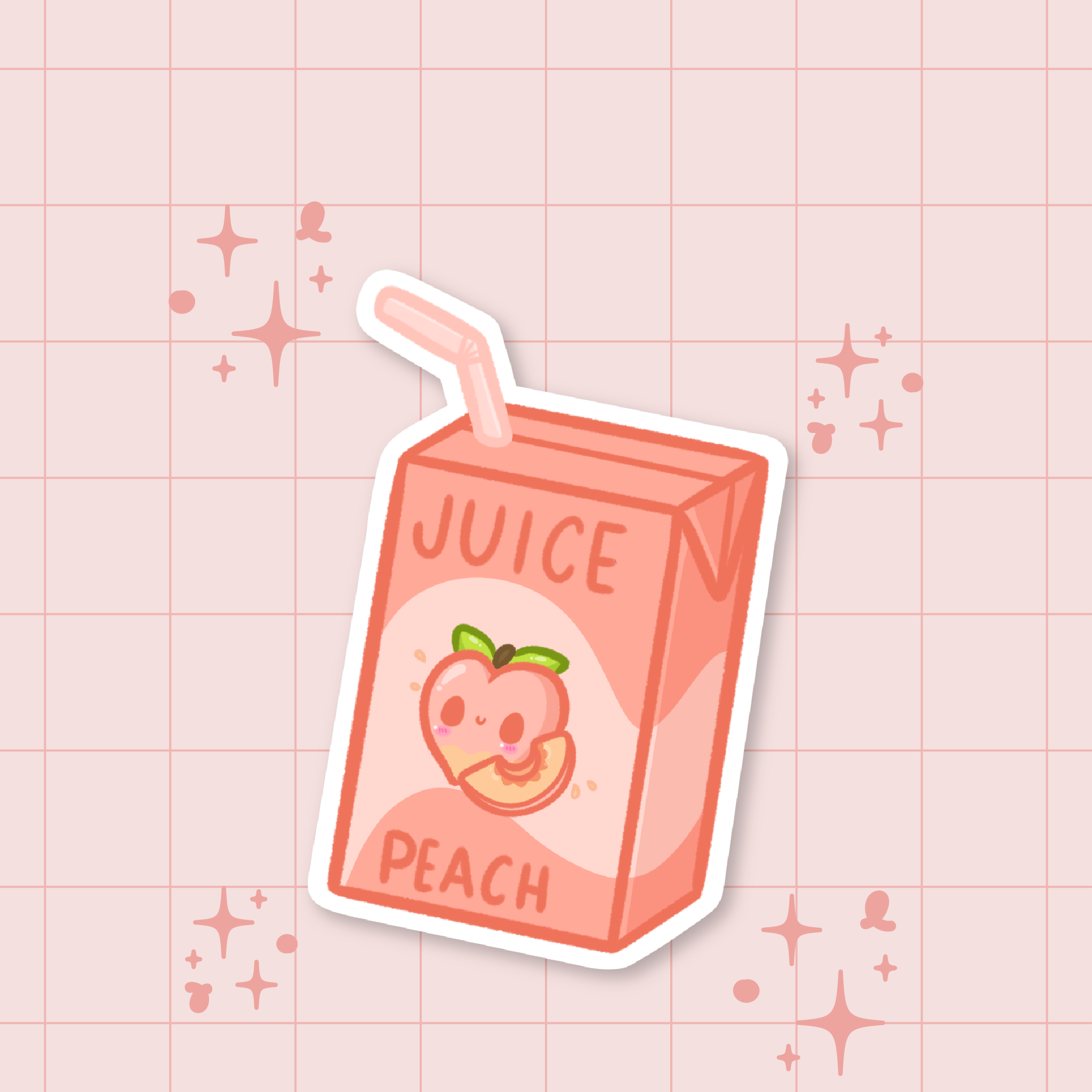 Peach Juice Die-Cut Sticker 🍑
